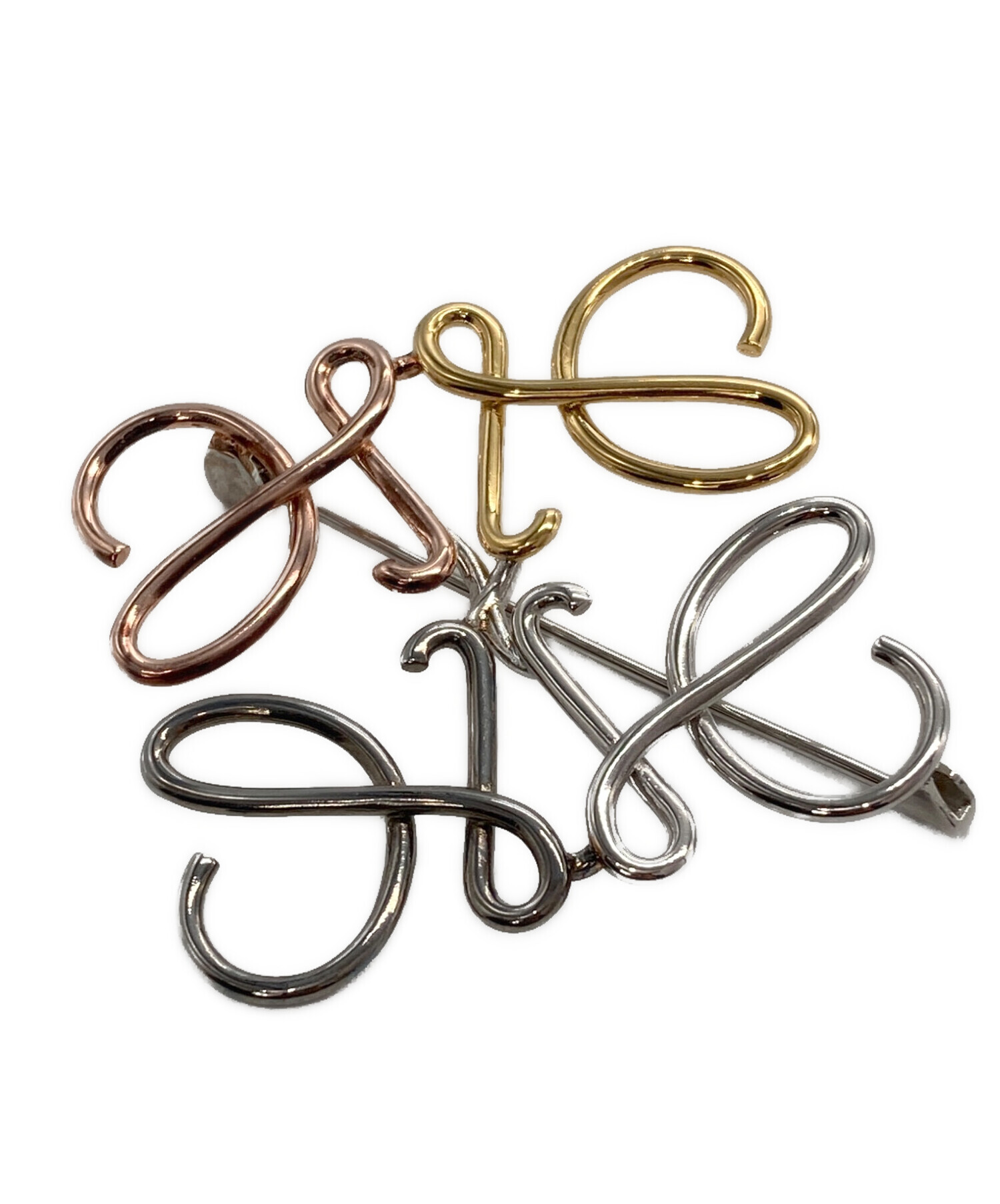 中古・古着通販】LOEWE (ロエベ) アナグラムロゴマルチカラーブローチ