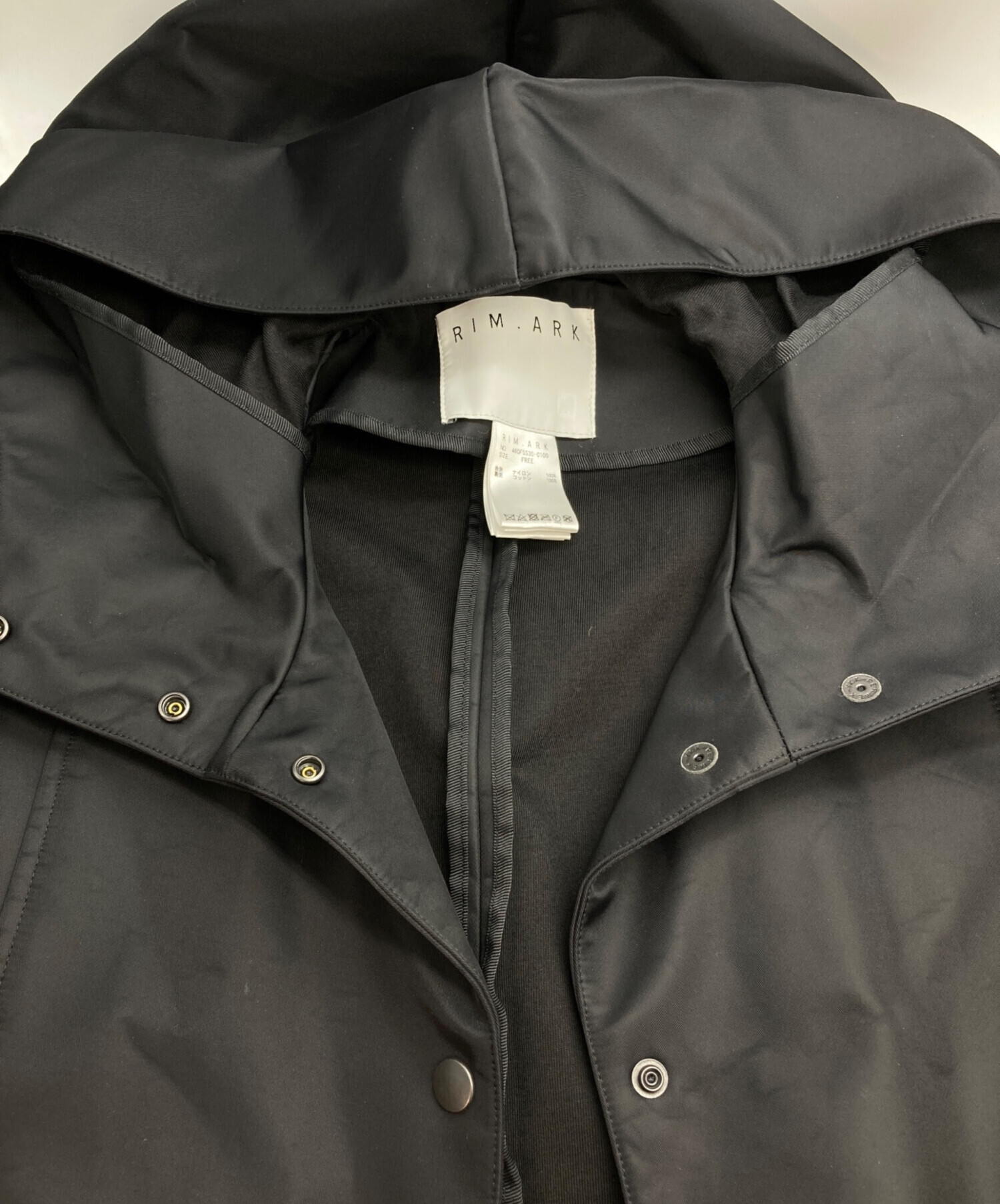 中古・古着通販】RIM.ARK (リムアーク) ナイロンコート ブラック 