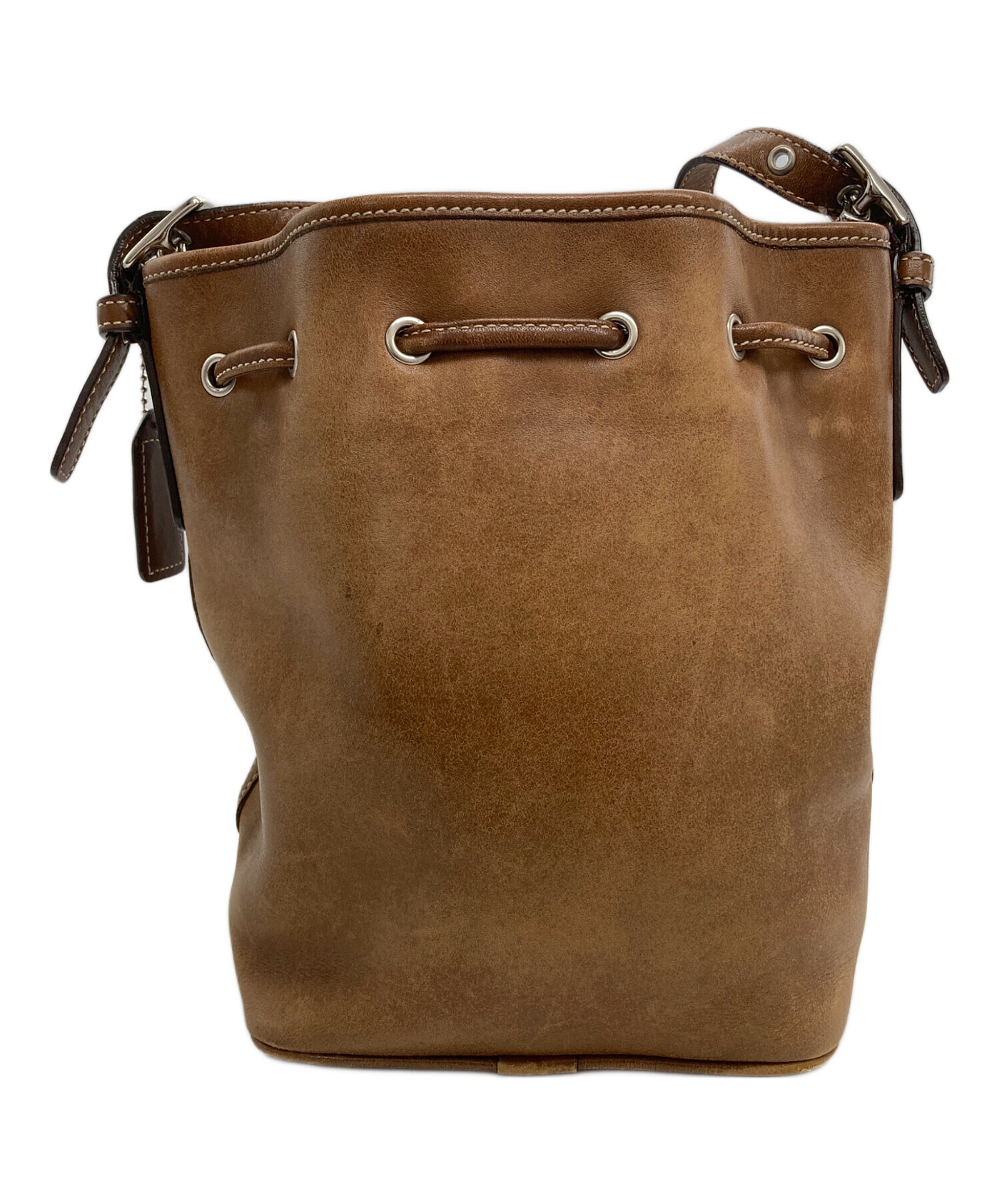 中古・古着通販】COACH (コーチ) 巾着ショルダーバッグ ブラウン
