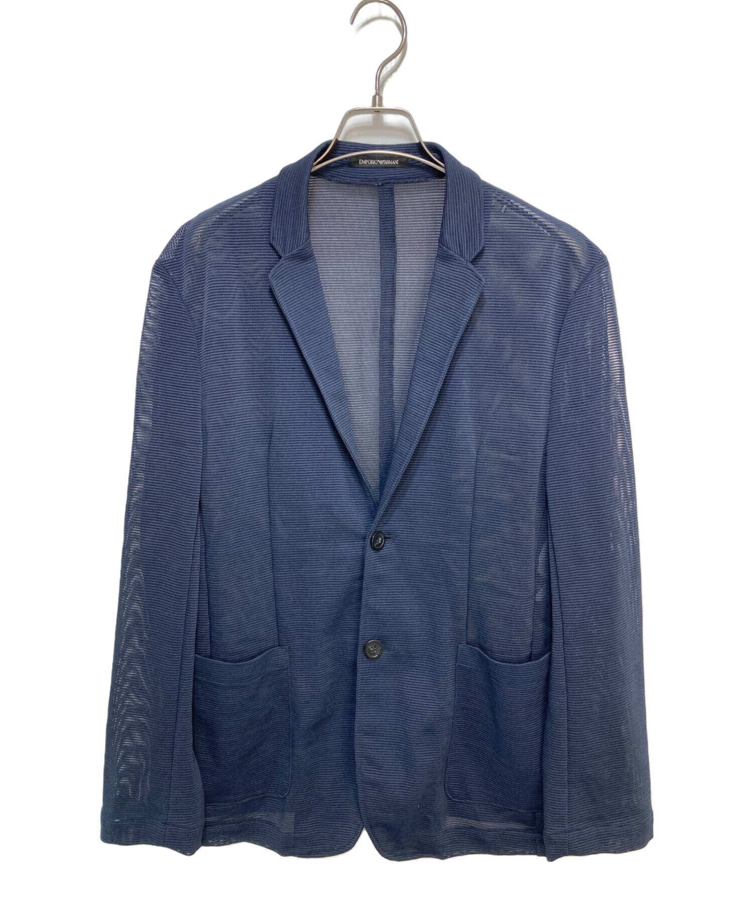 美品【エンポリオアルマーニ】2Bジャケット 48 CITY LINE ネイビー 中古・古着通販】EMPORIO ARMANI (エンポリオ アルマーニ) メッシュ2B