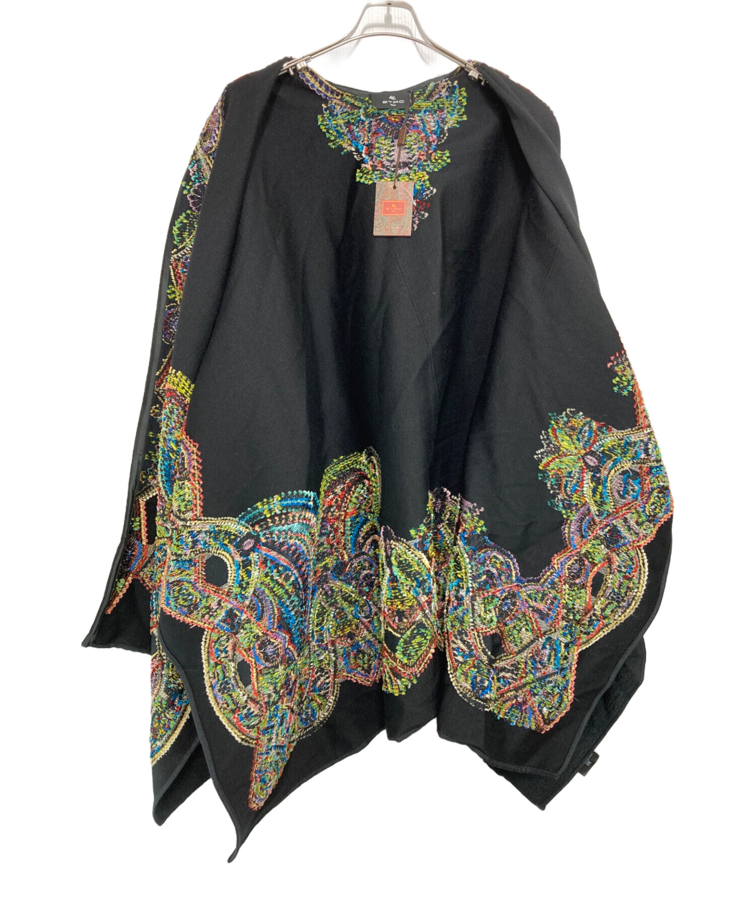 ETRO フローラルペイズリー　シルク　チュニック ポンチョ 中古・古着通販】ETRO (エトロ) ペイズリー柄 エンブロイダリー