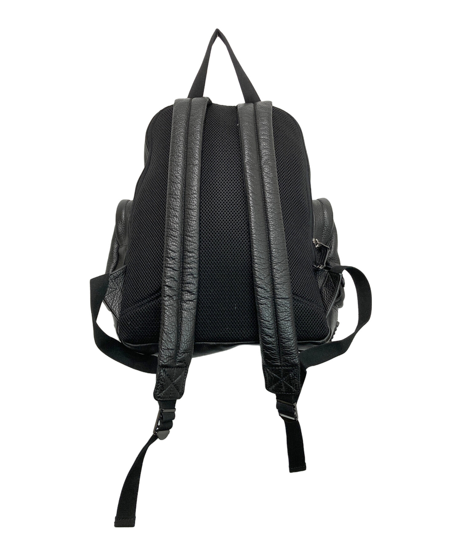 中古・古着通販】DIESEL (ディーゼル) レザーバックパック ブラック