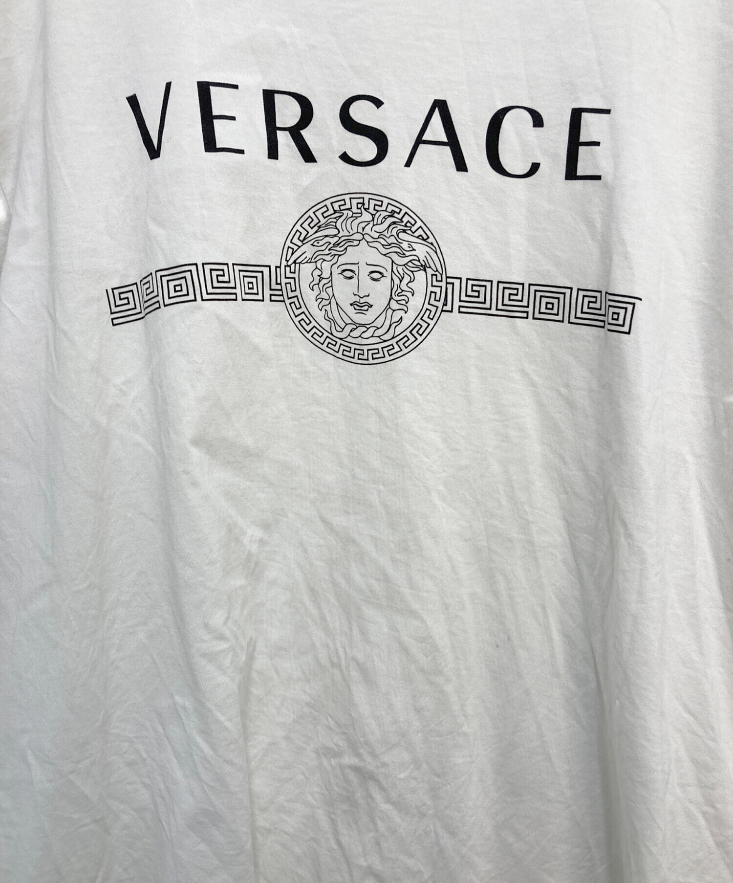 中古・古着通販】VERSACE (ヴェルサーチェ) プリントTシャツ ホワイト 中古・古着通販】VERSACE (ヴェルサーチェ) プリントTシャツ ホワイト