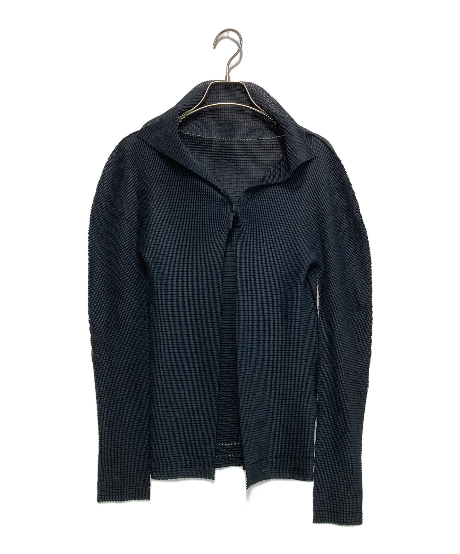 希少 美品 ミー イッセイミヤケ プリーツ デザイン 長袖 シャツ カーディガン PLEATS PLEASE ISSEY MIYAKE - 極美品 プリーツプリーズ イッセイ