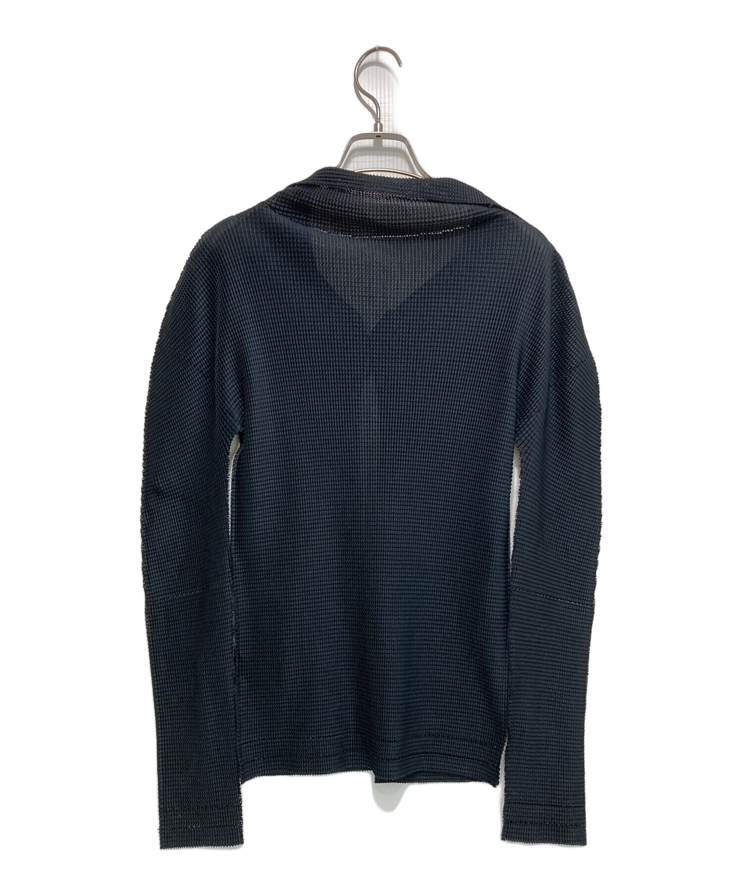 タグ取れ issey miyake ランダムプリーツ リバーシブル カーディガン