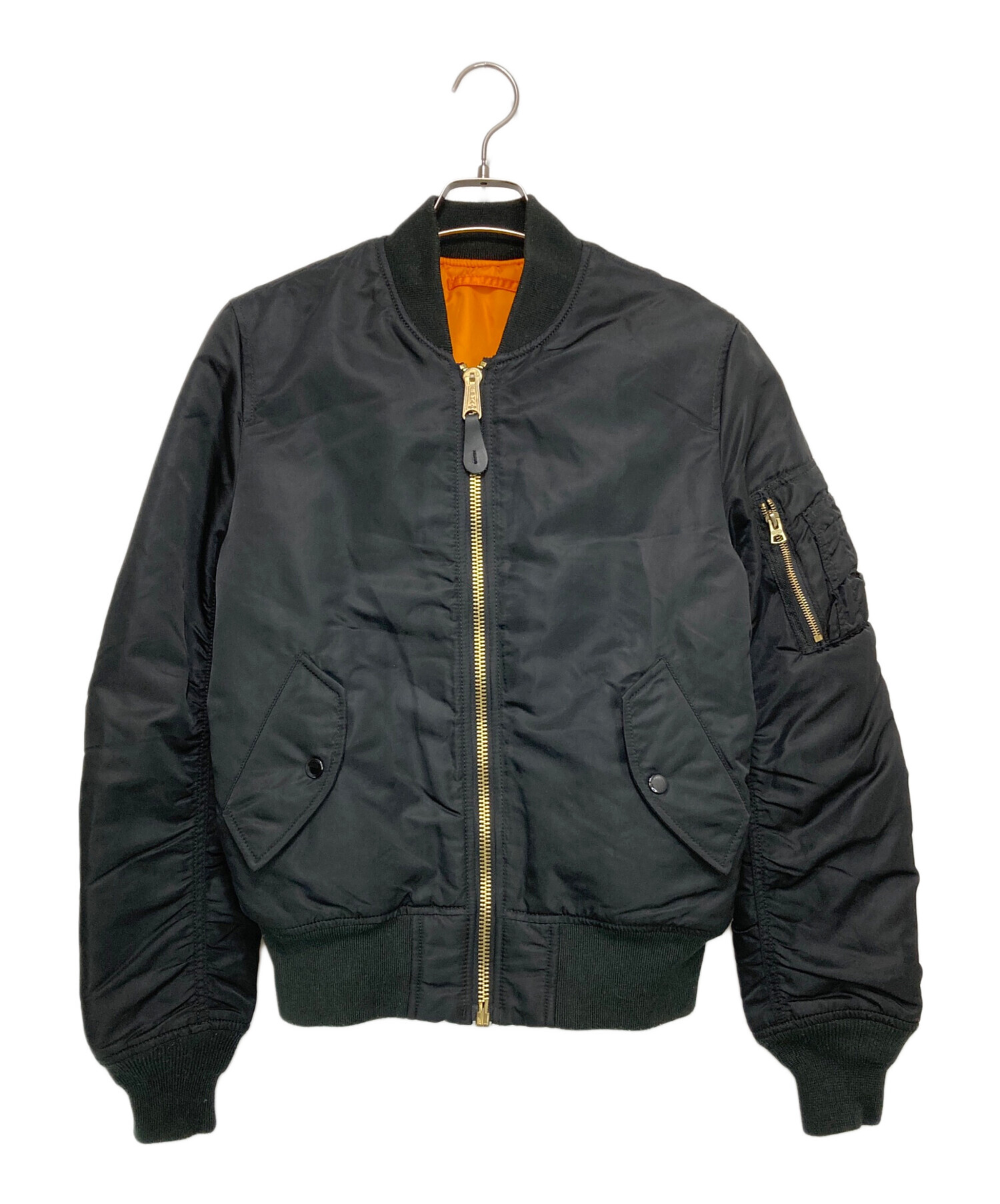 中古・古着通販】ALPHA (アルファ) MA-1 ジャケット ブラック サイズ 