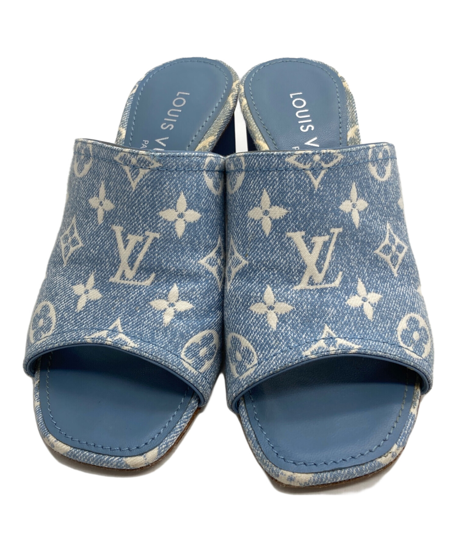 ルイヴィトン ミュール モノグラム シルエットライン デニム NL1211 中古・古着通販】LOUIS VUITTON (ルイ ヴィトン) モノグラムデニム