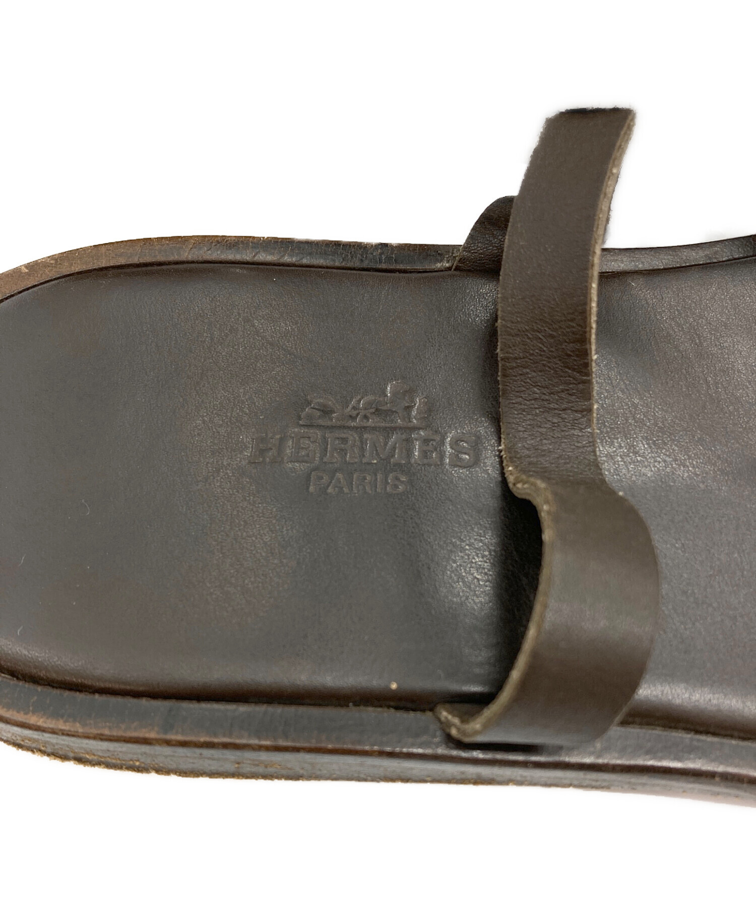 中古・古着通販】HERMES (エルメス) レザーサンダル ブラウン サイズ