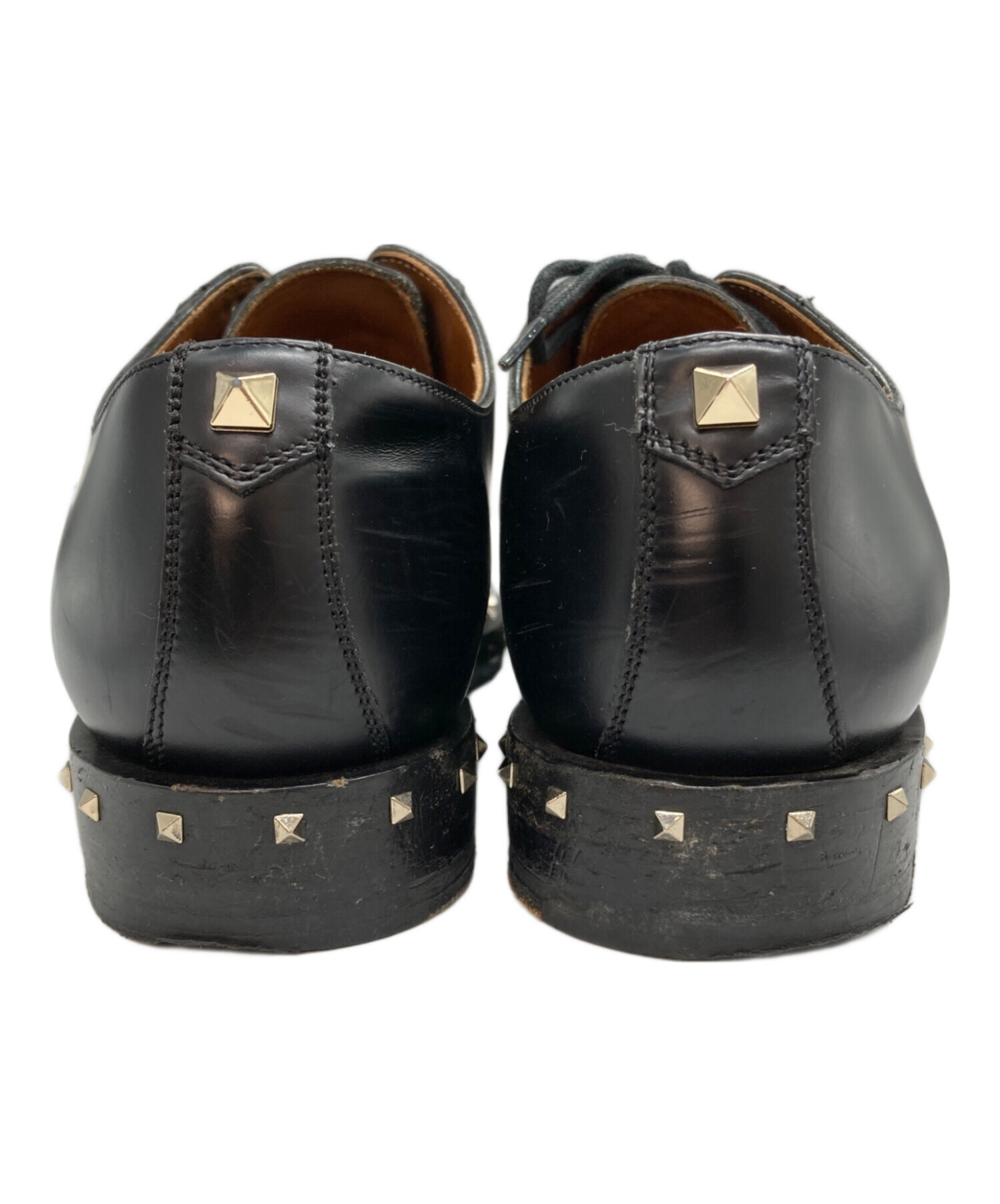 未使用 VALENTINO ヴァレンティノ ヒールスタッズ レザーシューズ 43 中古・古着通販】VALENTINO (ヴァレンティノ) スタッズレザーシューズ