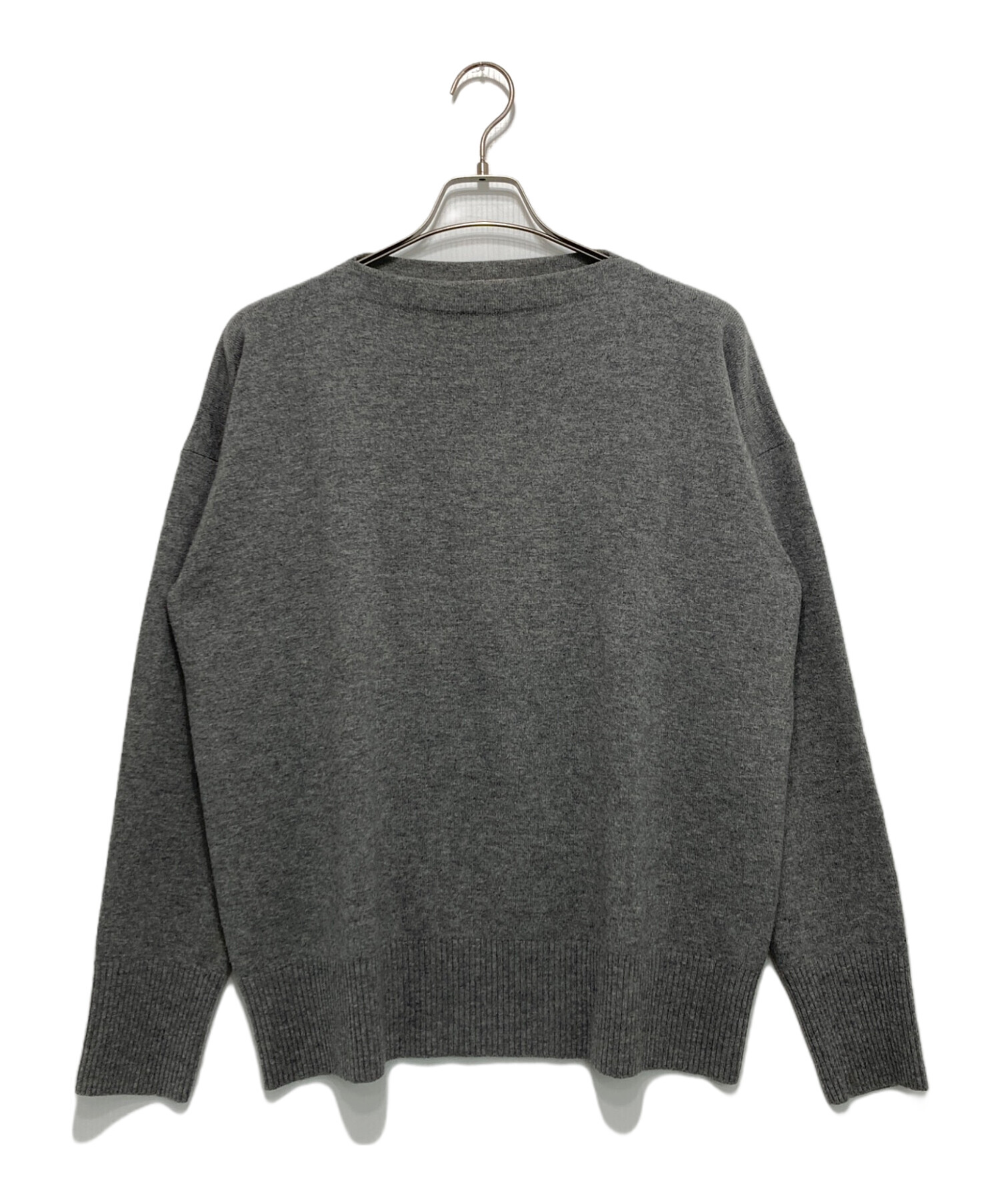 AURALEE オーラリー ウール リブニット プルオーバー 3 ダークグレー 中古・古着通販】AURALEE (オーラリー) WOOL KNIT BIG BOAT-NECK P/O
