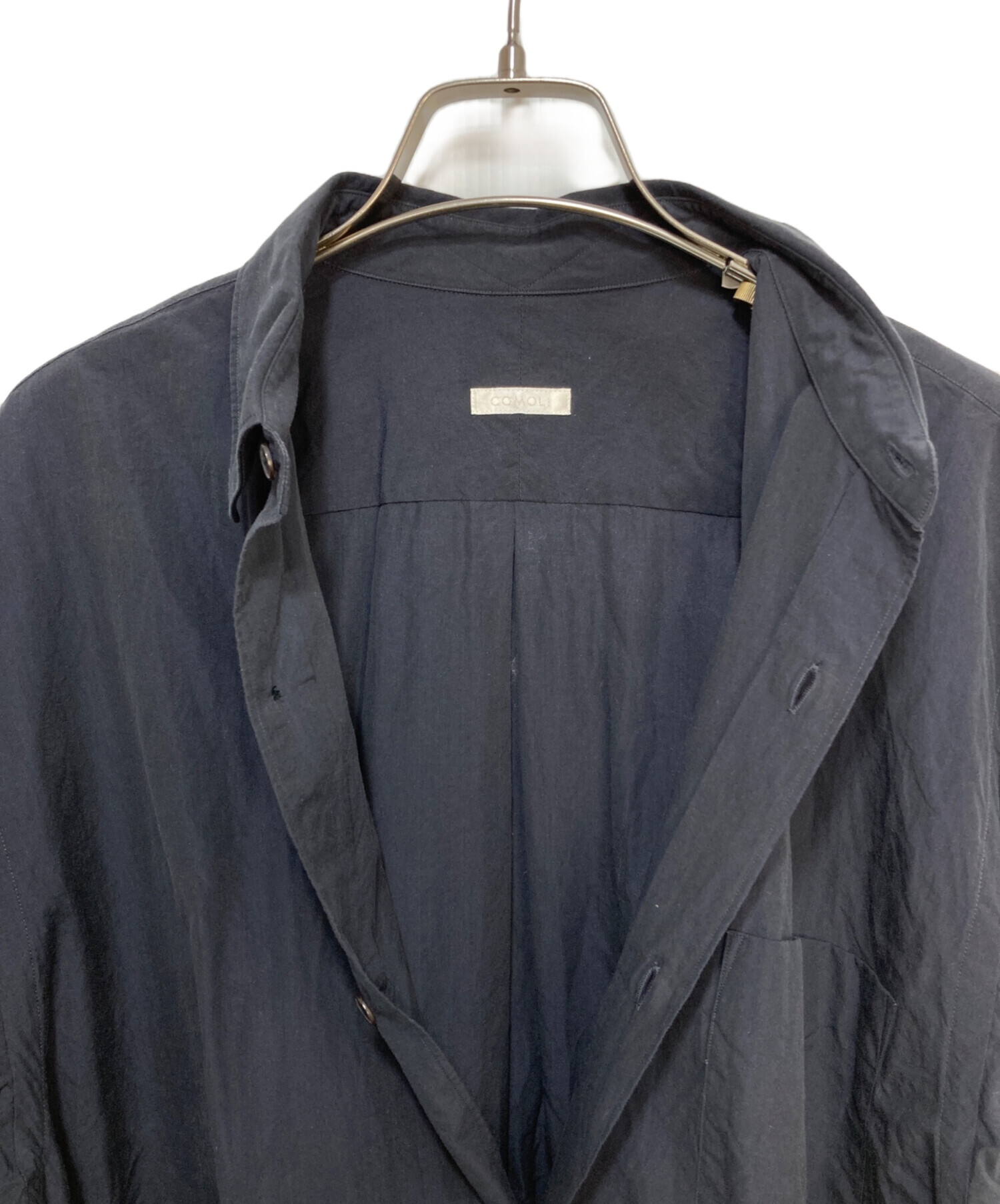 中古・古着通販】COMOLI (コモリ) コモリシャツ ネイビー サイズ:2