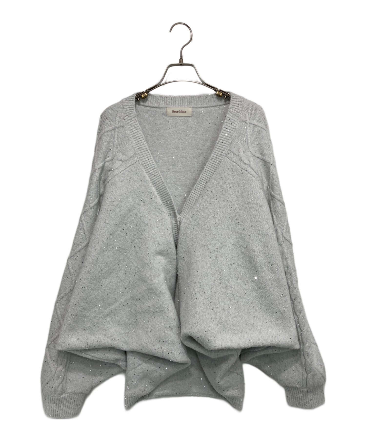中古・古着通販】rose muse (ロゼミューズ) Glitter knit o/p set