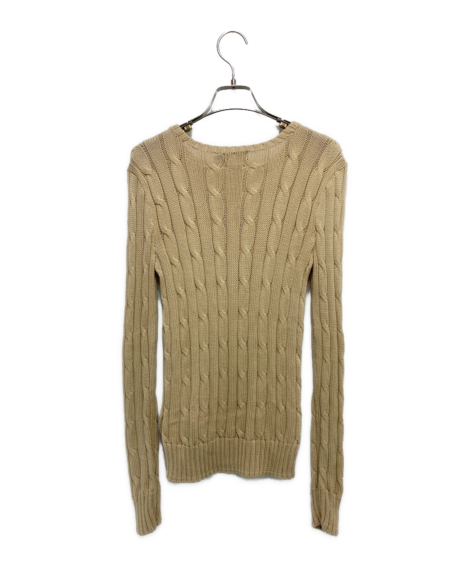 Ralph Lauren ラルフローレン　ベージュ ケーブルニットセーター　S 中古・古着通販】POLO RALPH LAUREN (ポロ・ラルフローレン) ケーブル