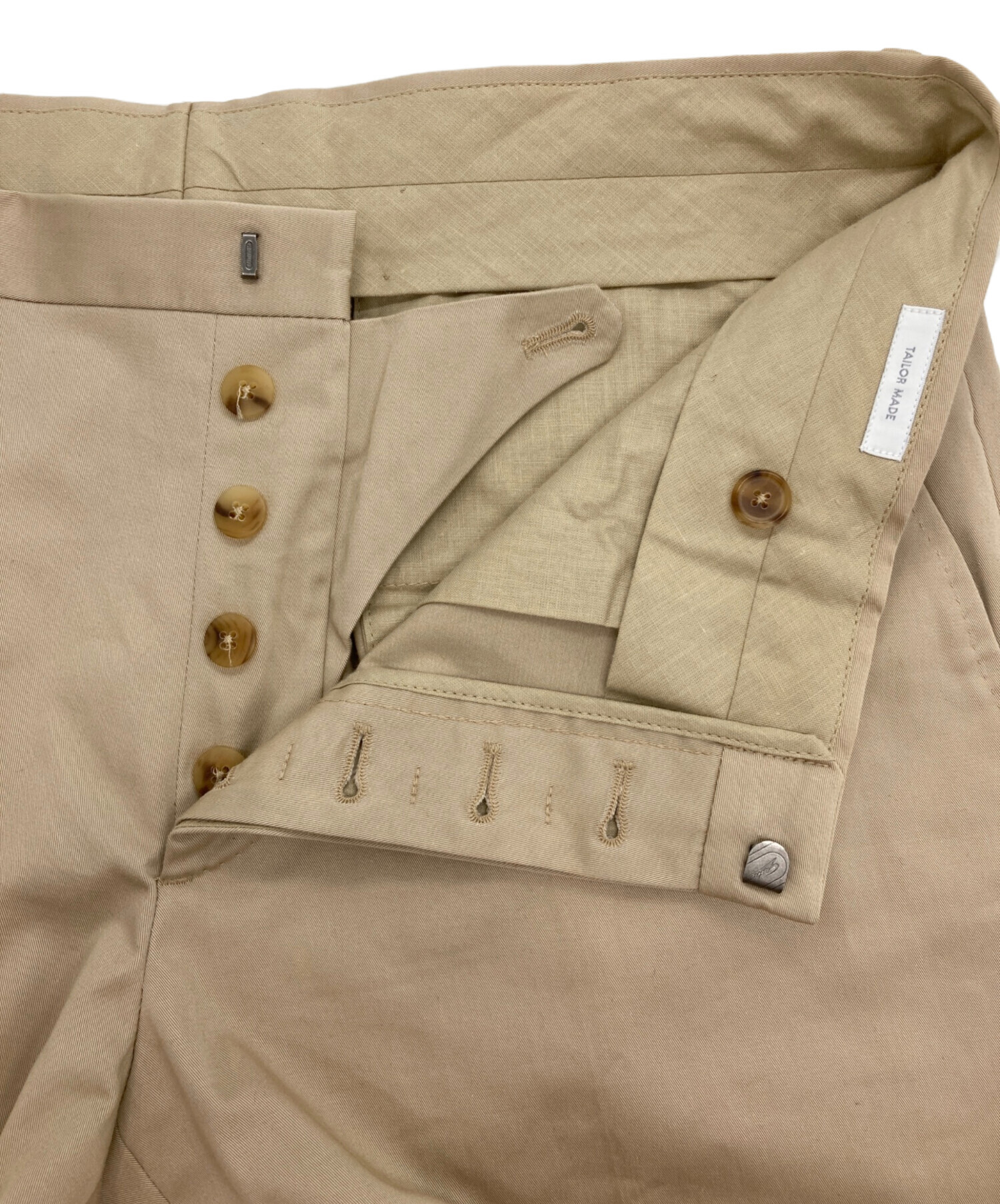 JIL SANDER ジルサンダー　ベルテッドスラックス　ベージュ 中古・古着通販】JIL SANDER (ジルサンダー) センタープレスパンツ