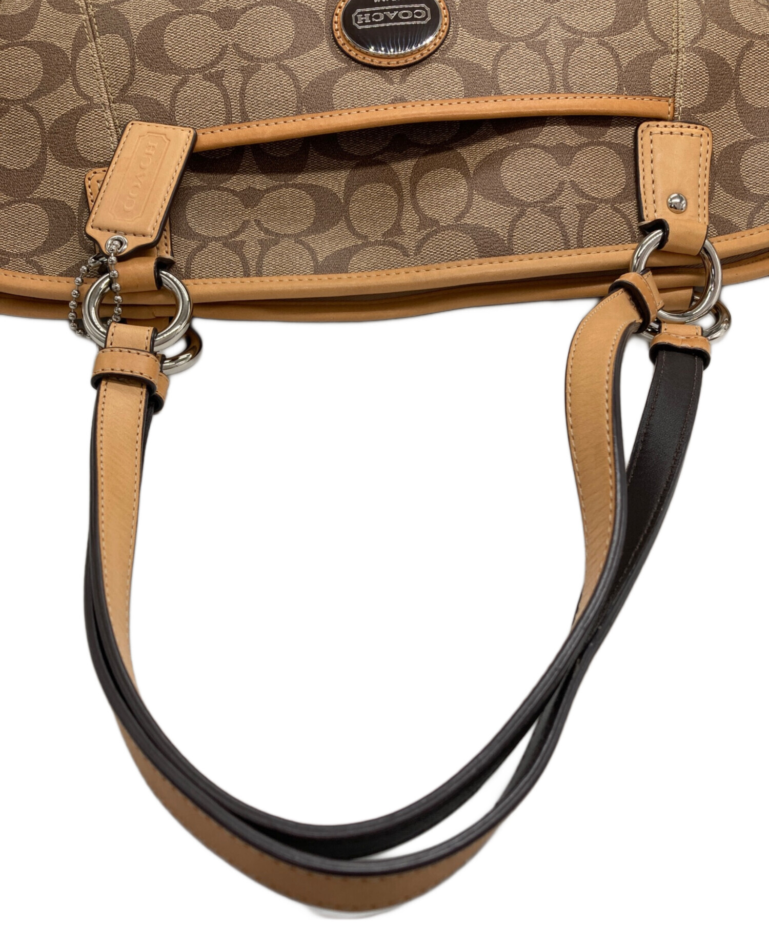COACH　バッグ　中古 中古・古着通販】COACH (コーチ) シグネチャー2WAYバッグ ブラウン
