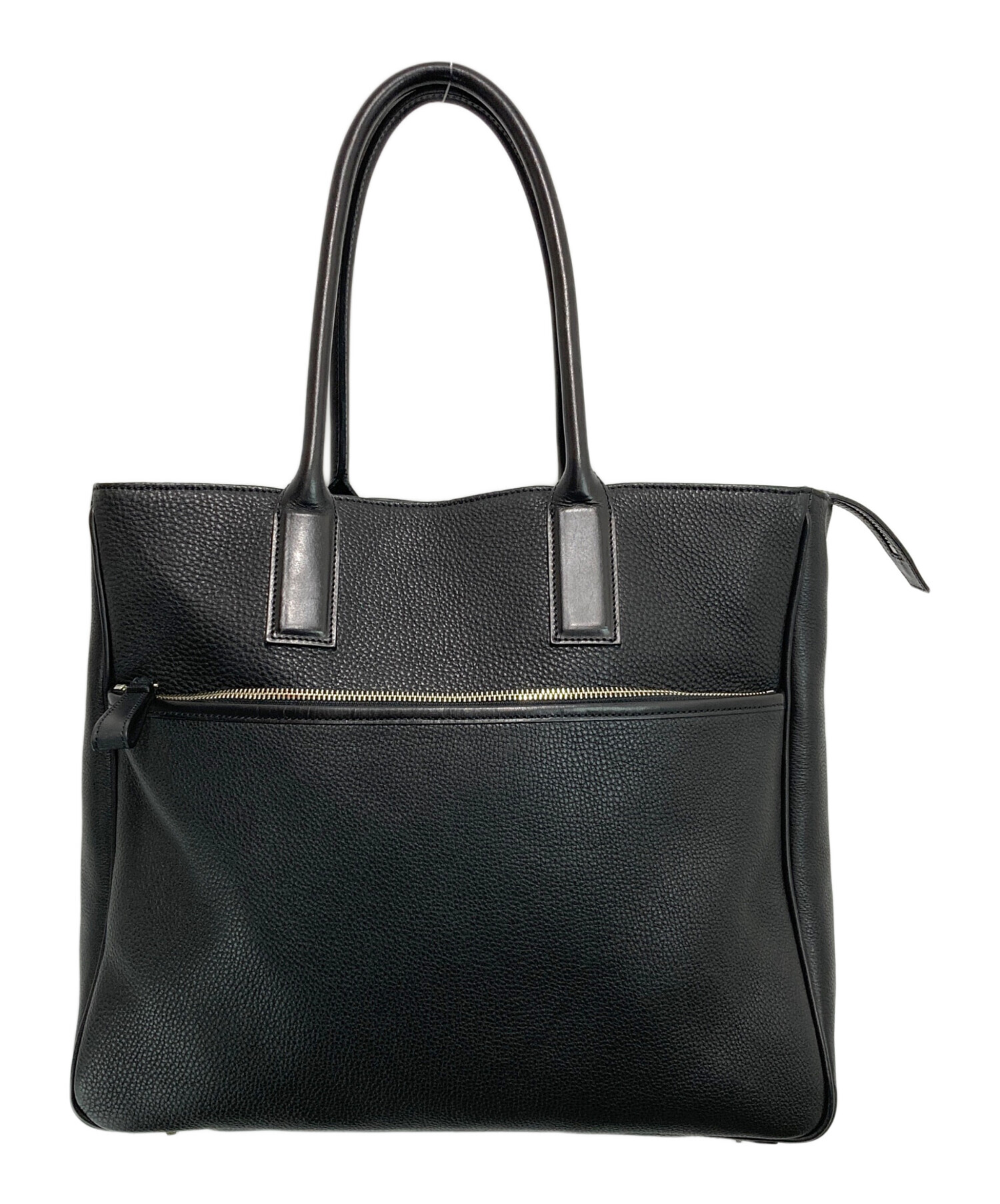 【USED美品】万双 ダブル オイル シュリンク トート バッグ (ブラック) USED美品】万双 ダブル オイル シュリンク トート バッグ (ブラック