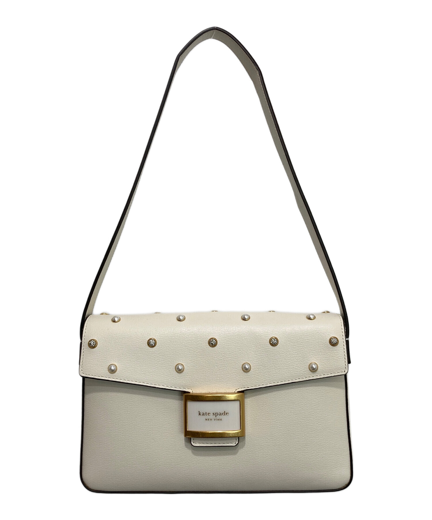 kate spade new york ショルダーバッグ - ベージュ系 【古着】【中古】 Kate Spade(ケイトスペード) ショルダーバッグ ベージュ｜【公式
