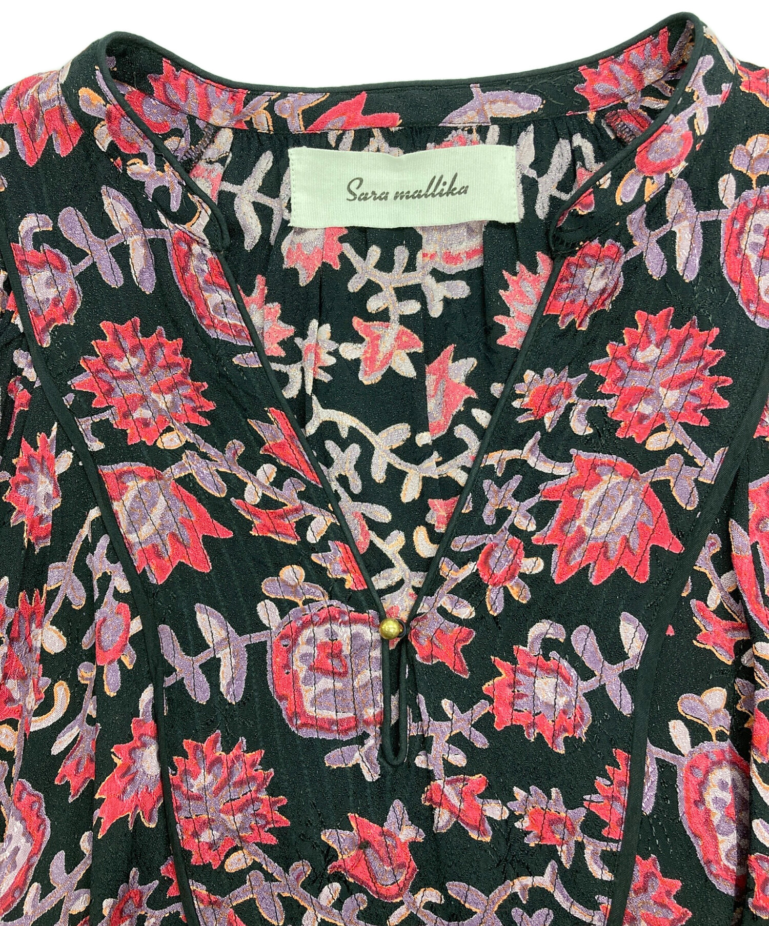 中古・古着通販】sara mallika (サラマリカ) 花柄長袖ワンピース