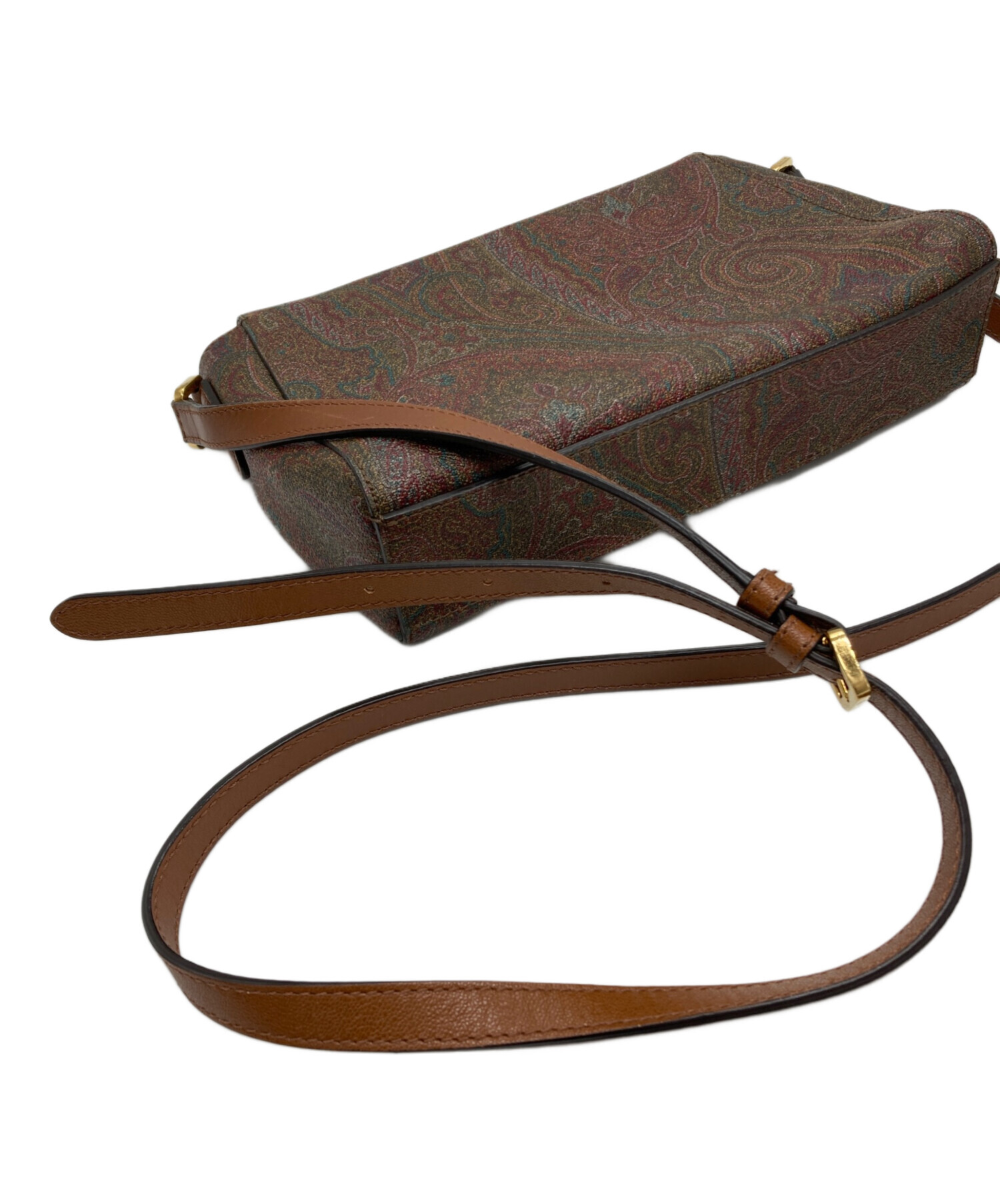◆ETRO エトロ ウォレット ショルダーバッグ ベージュ ペイズリー 中古品 中古・古着通販】ETRO (エトロ) ペイズリー柄ショルダーバック
