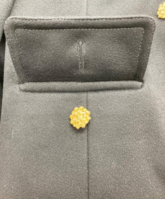 中古・古着通販】GUCCI (グッチ) GG刺繍 ウールコート ブラック サイズ