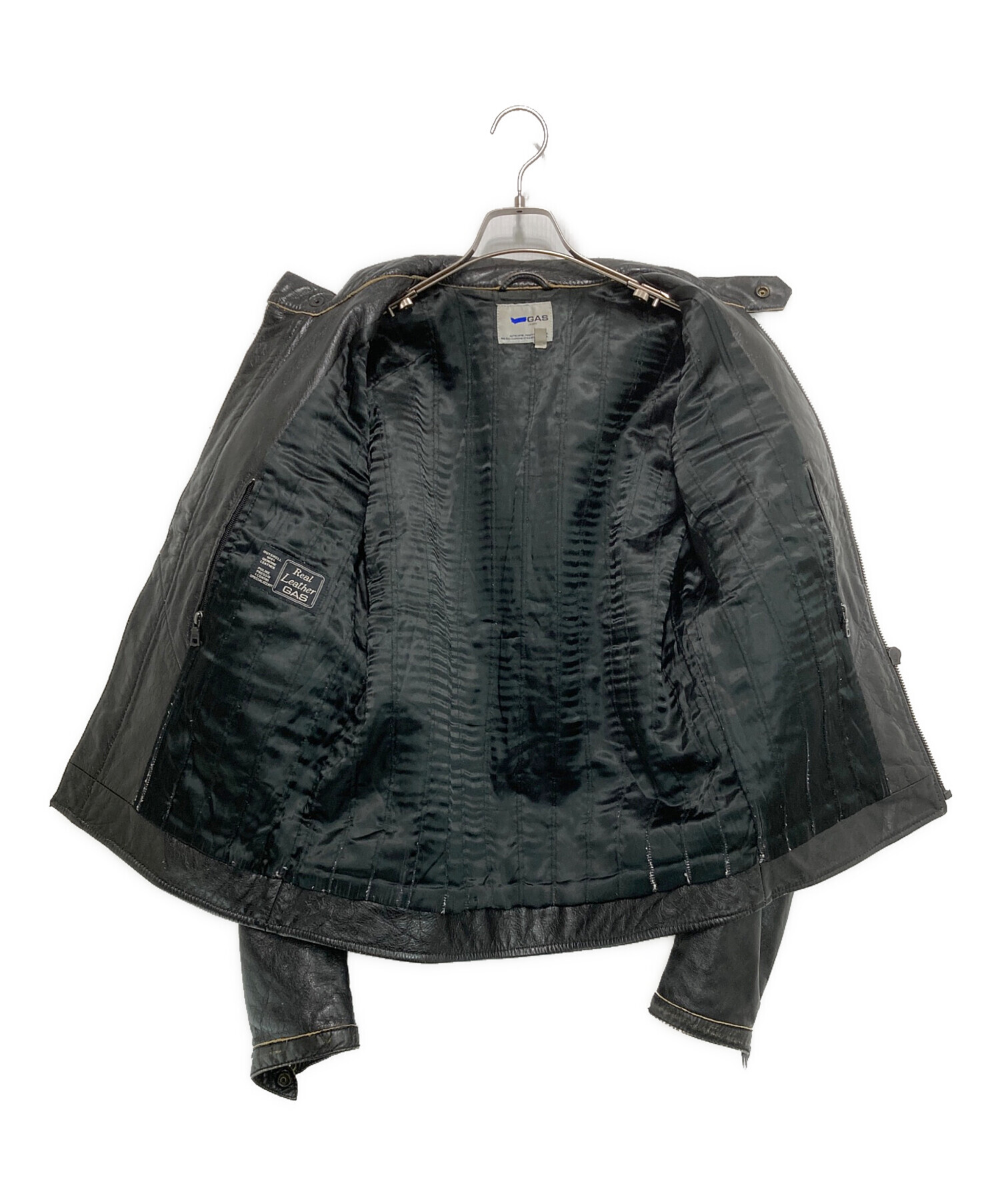 中古・古着通販】GAS JEANS (ガスジーンズ) レザーライダース 