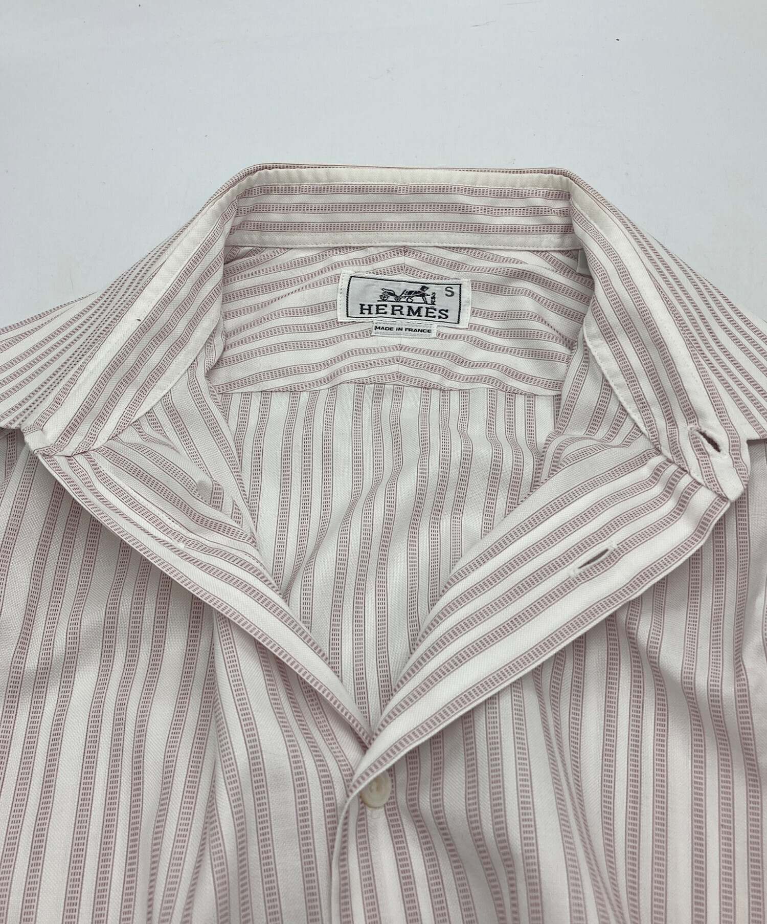 中古・古着通販】HERMES (エルメス) セリエボタン ストライプシャツ