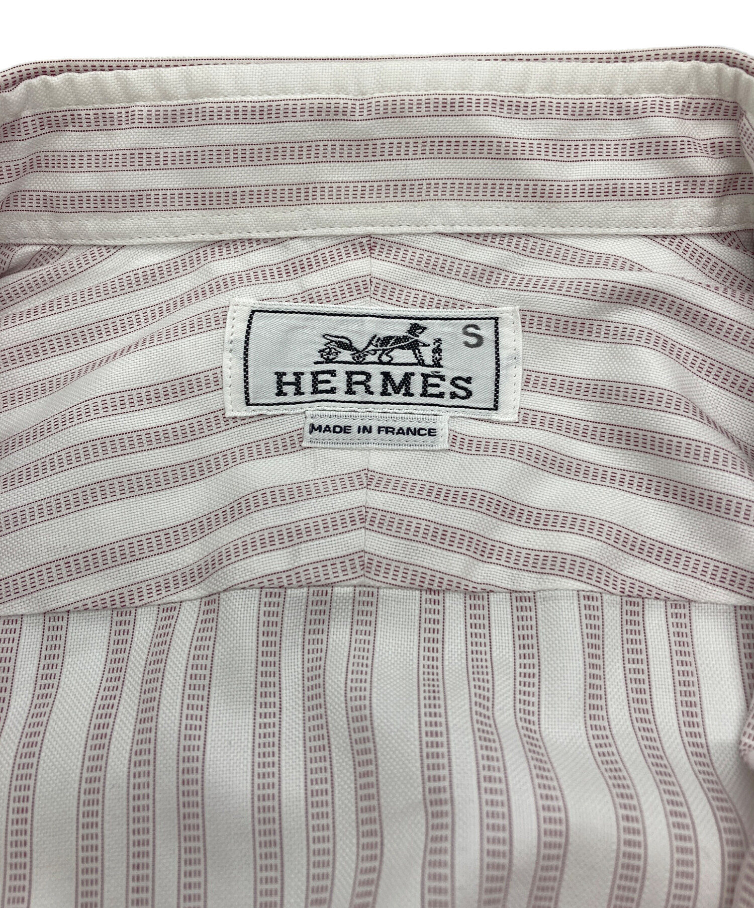 中古・古着通販】HERMES (エルメス) セリエボタン ストライプシャツ