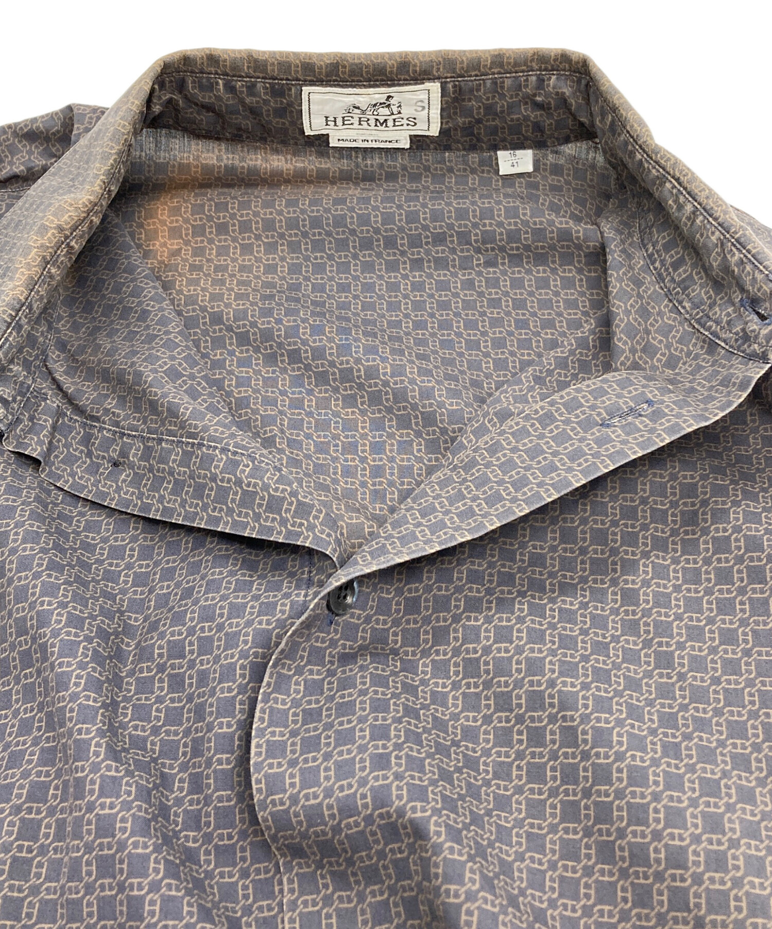 中古・古着通販】HERMES (エルメス) シェーヌダンクル柄 セリエボタン