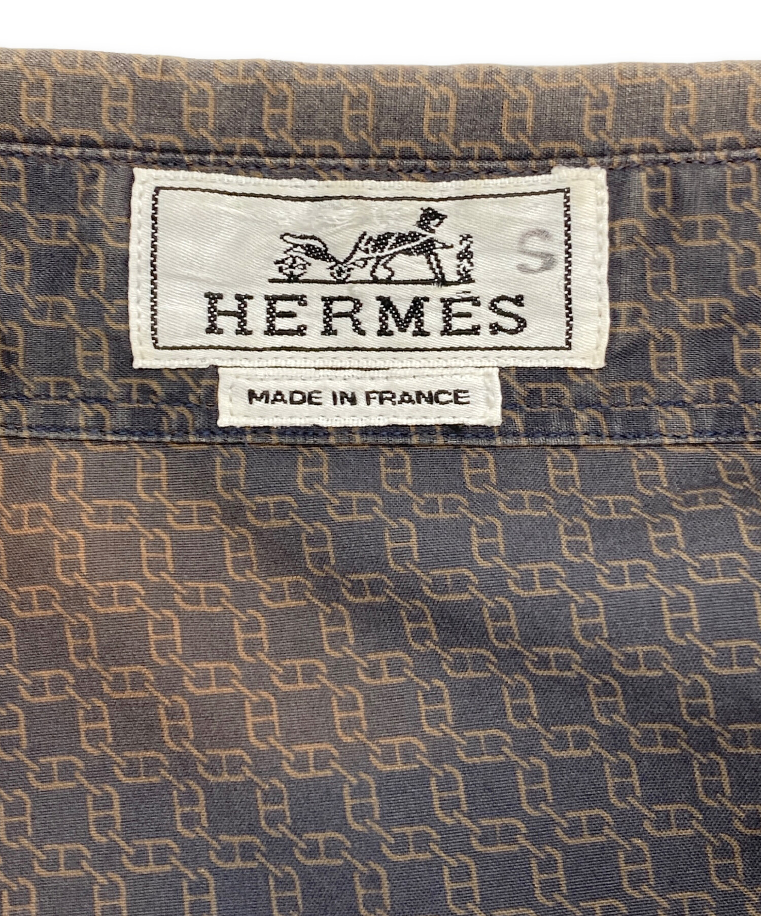 中古・古着通販】HERMES (エルメス) シェーヌダンクル柄 セリエボタン