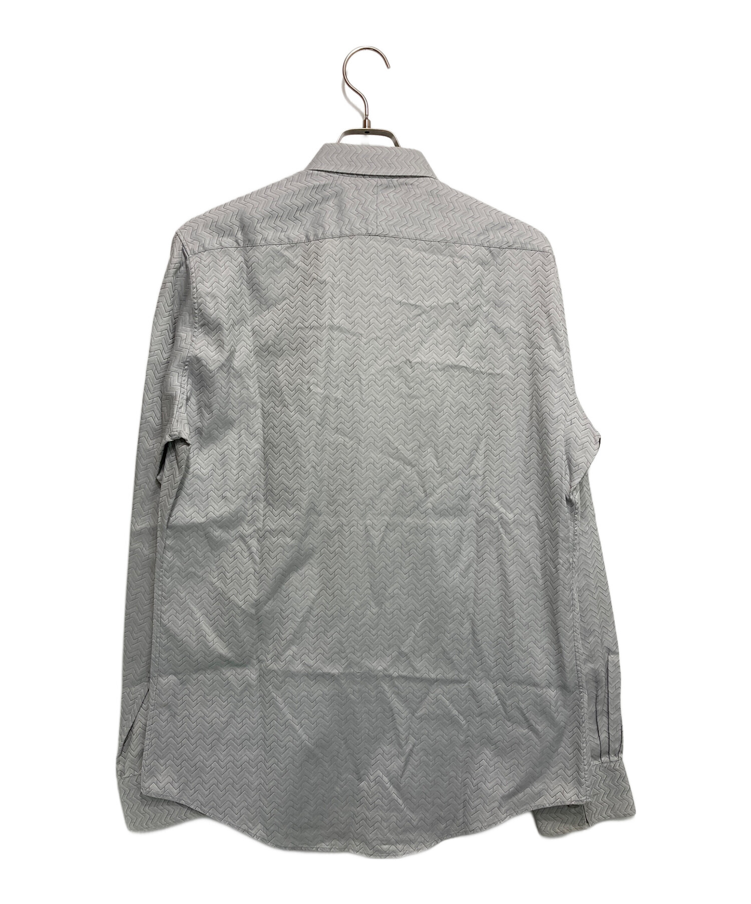 中古・古着通販】HERMES (エルメス) セリエボタン 総柄シャツ グレー