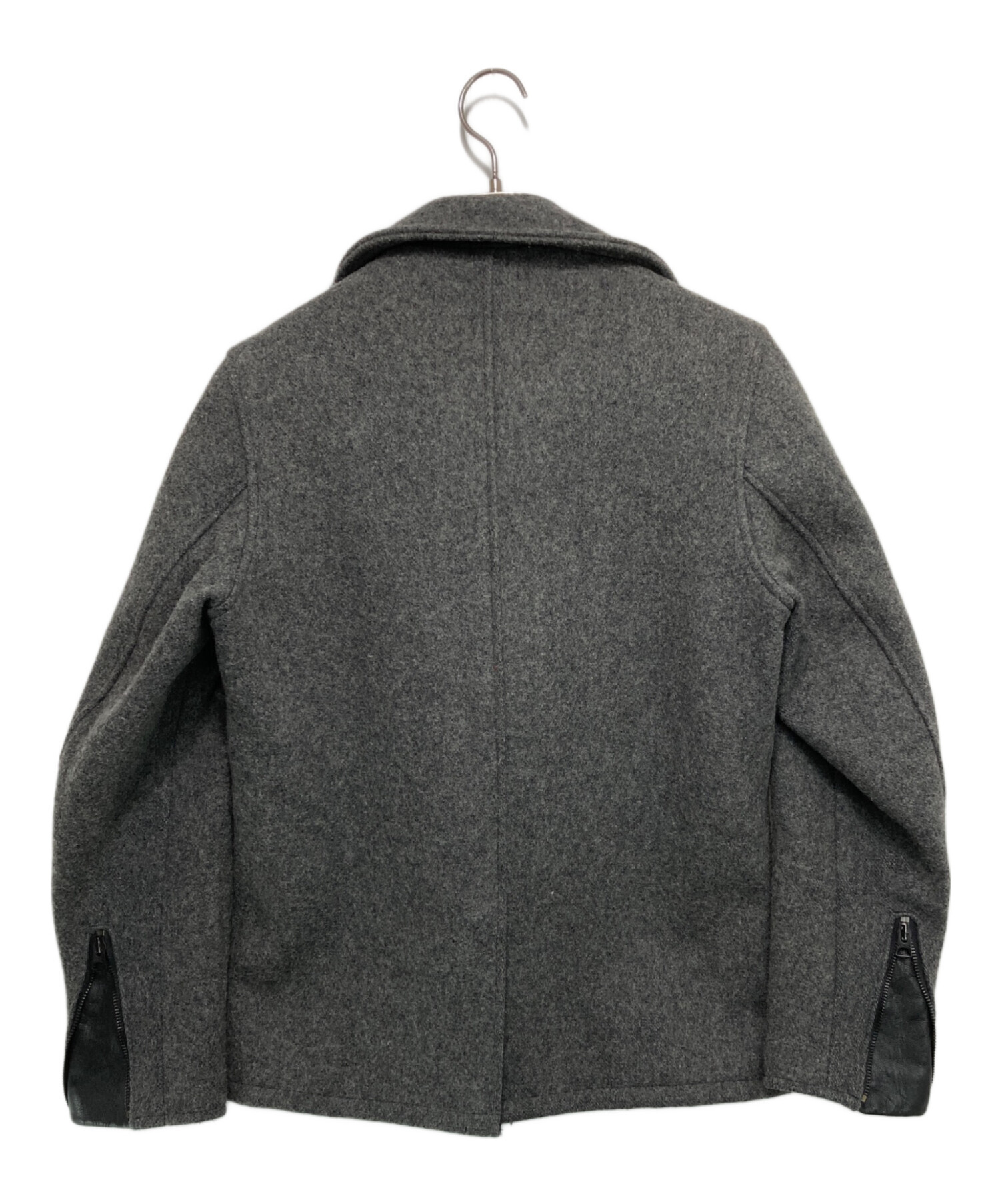 Schott ショット ウール ジャケット シングルライダース グレー LL 中古・古着通販】Schott (ショット) メルトンライダースジャケット