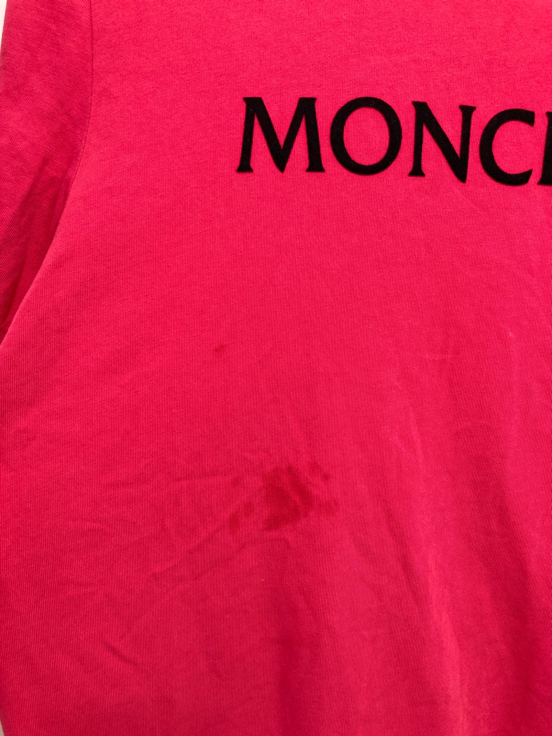 中古・古着通販】MONCLER (モンクレール) ロゴTシャツ ピンク サイズ:M