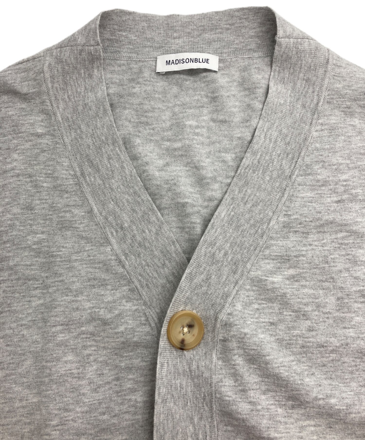 MADISONBLUE グレー カーディガン 中古・古着通販】MADISON BLUE (マディソンブルー) ロングVネック