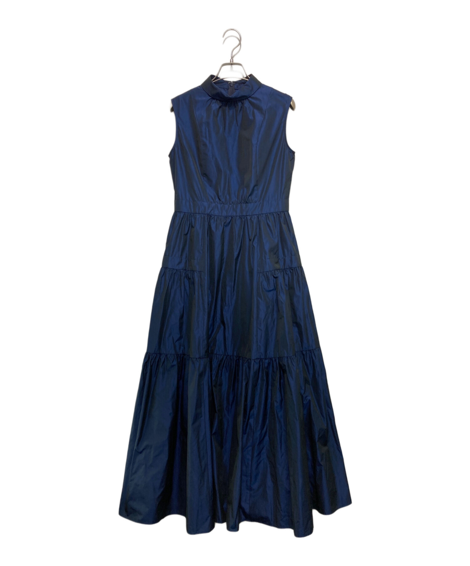 ANAYI ネイビー ロングワンピース ノースリーブ 新品未使用 中古・古着通販】ANAYI (アナイ) ノースリーブワンピース ネイビー