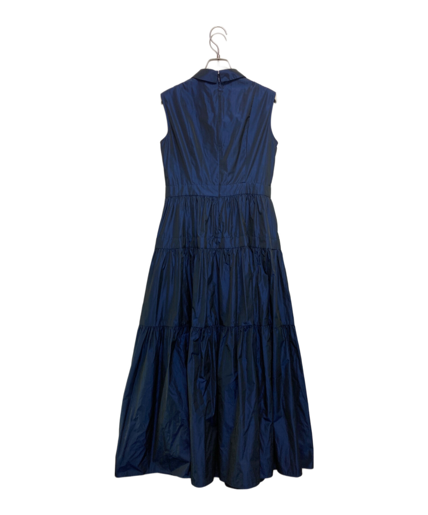 ANAYI ネイビー ロングワンピース ノースリーブ 新品未使用 中古・古着通販】ANAYI (アナイ) ノースリーブワンピース ネイビー