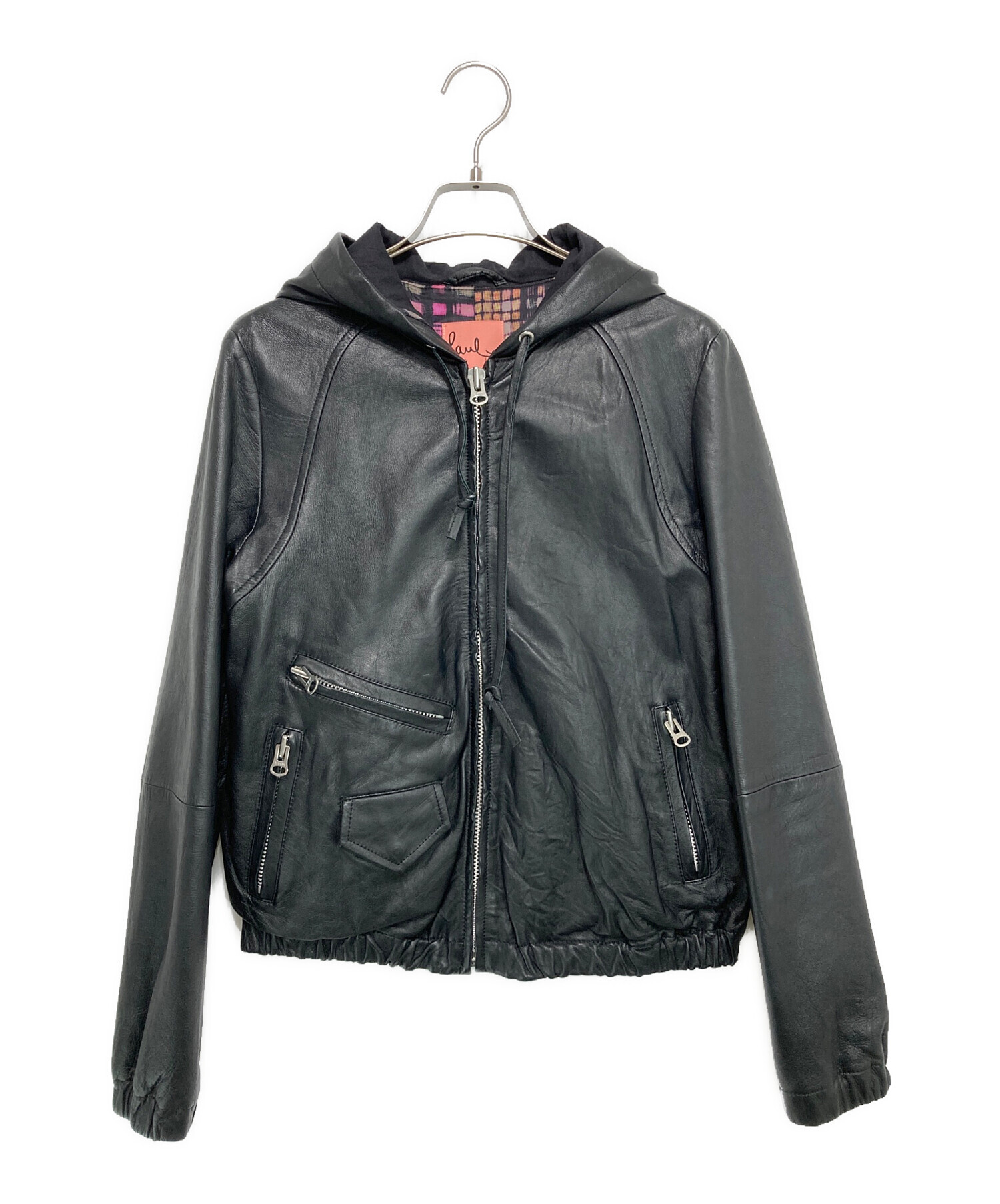 中古・古着通販】PAUL SMITH (ポールスミス) フーデッドレザー 
