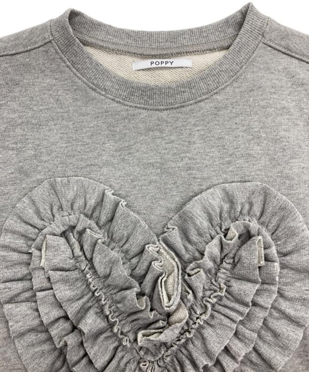 中古・古着通販】POPPY (ポピー) Heart gathered sweatshirt ハート