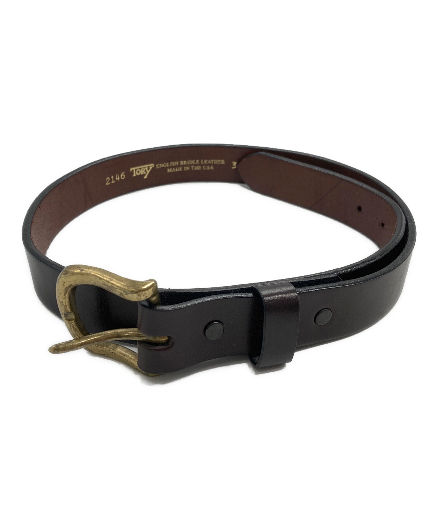 中古・古着通販】TORY LEATHER (トリーレザー) レザーベルト ブラウン