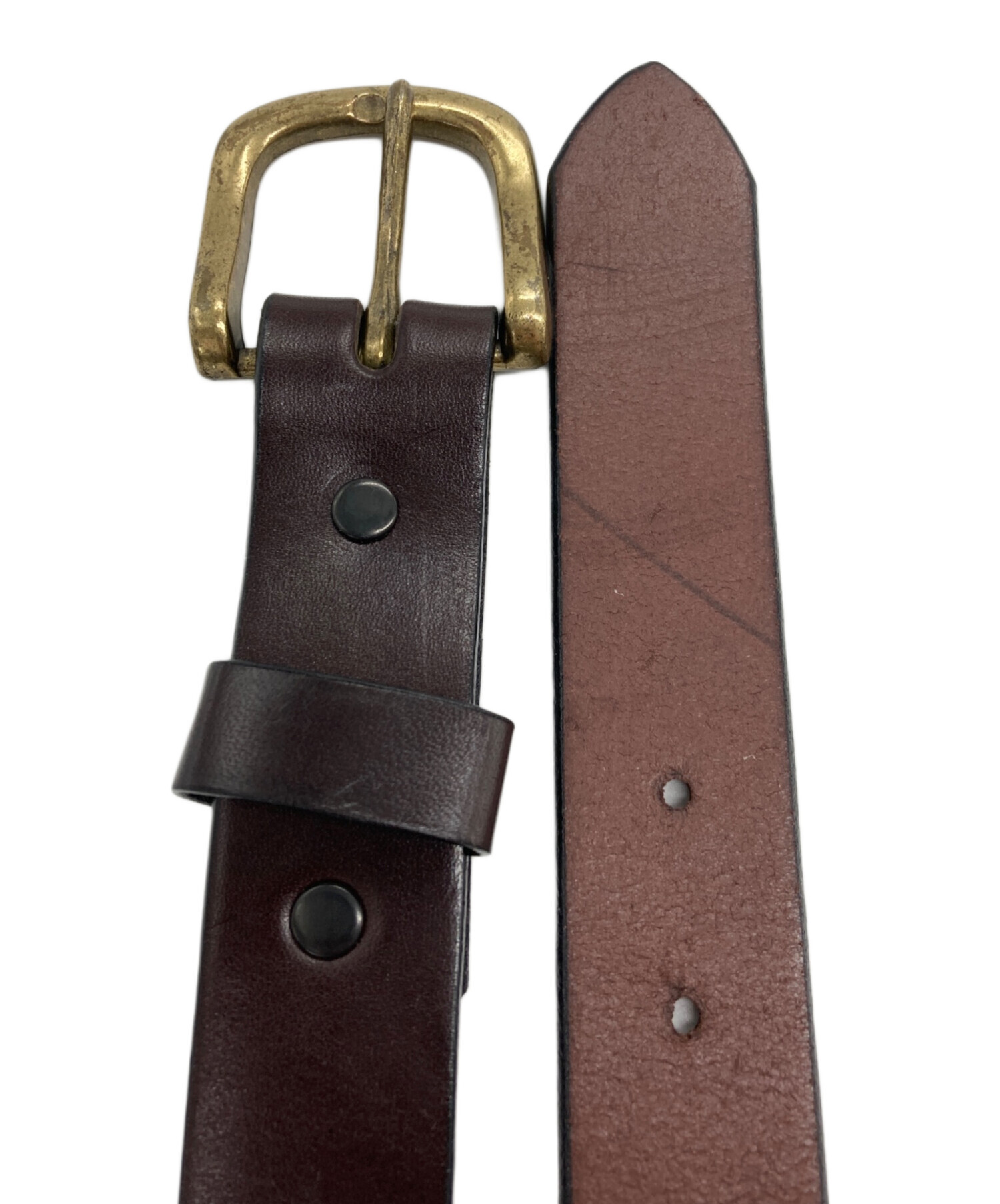 TORY LEATHER ベージュブラウンベルトサイズ32 中古・古着通販】TORY LEATHER (トリーレザー) レザーベルト ブラウン