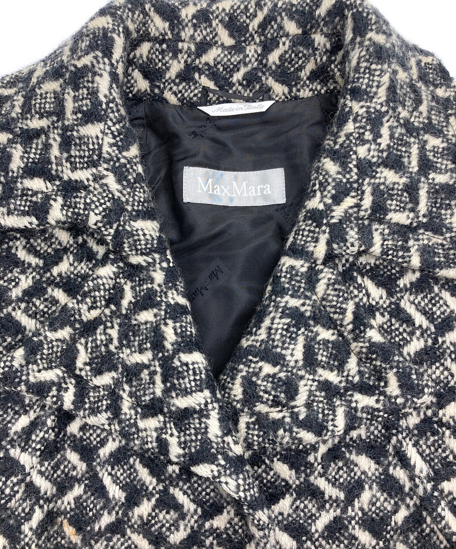 中古・古着通販】MaxMara (マックスマーラ) 総柄ウール混コート