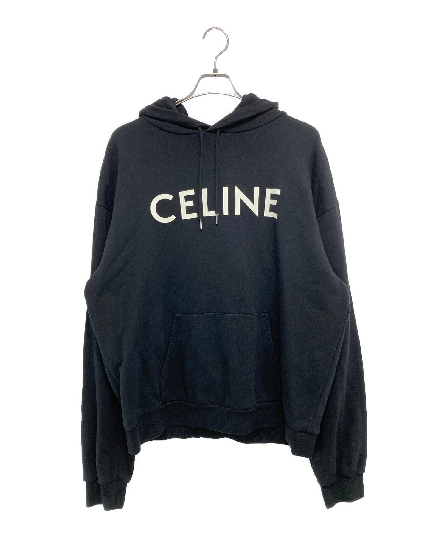 希少年代物！セリーヌ！初期⭐︎高級セーターパーカー　XXLブラック 中古・古着通販】CELINE (セリーヌ) ロゴ スウェットプルオーバー