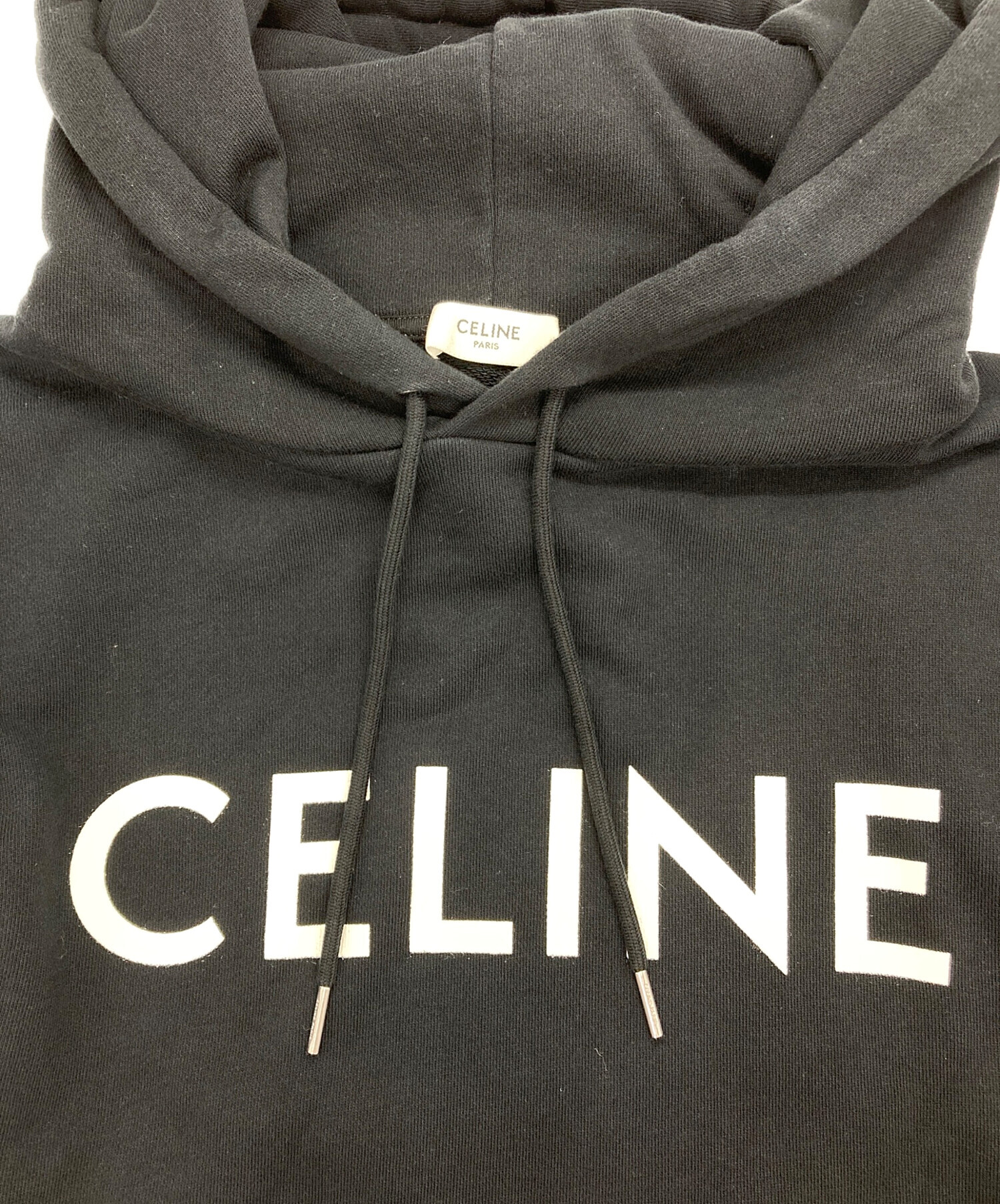 希少年代物！セリーヌ！初期⭐︎高級セーターパーカー　XXLブラック 中古・古着通販】CELINE (セリーヌ) ロゴ スウェットプルオーバー