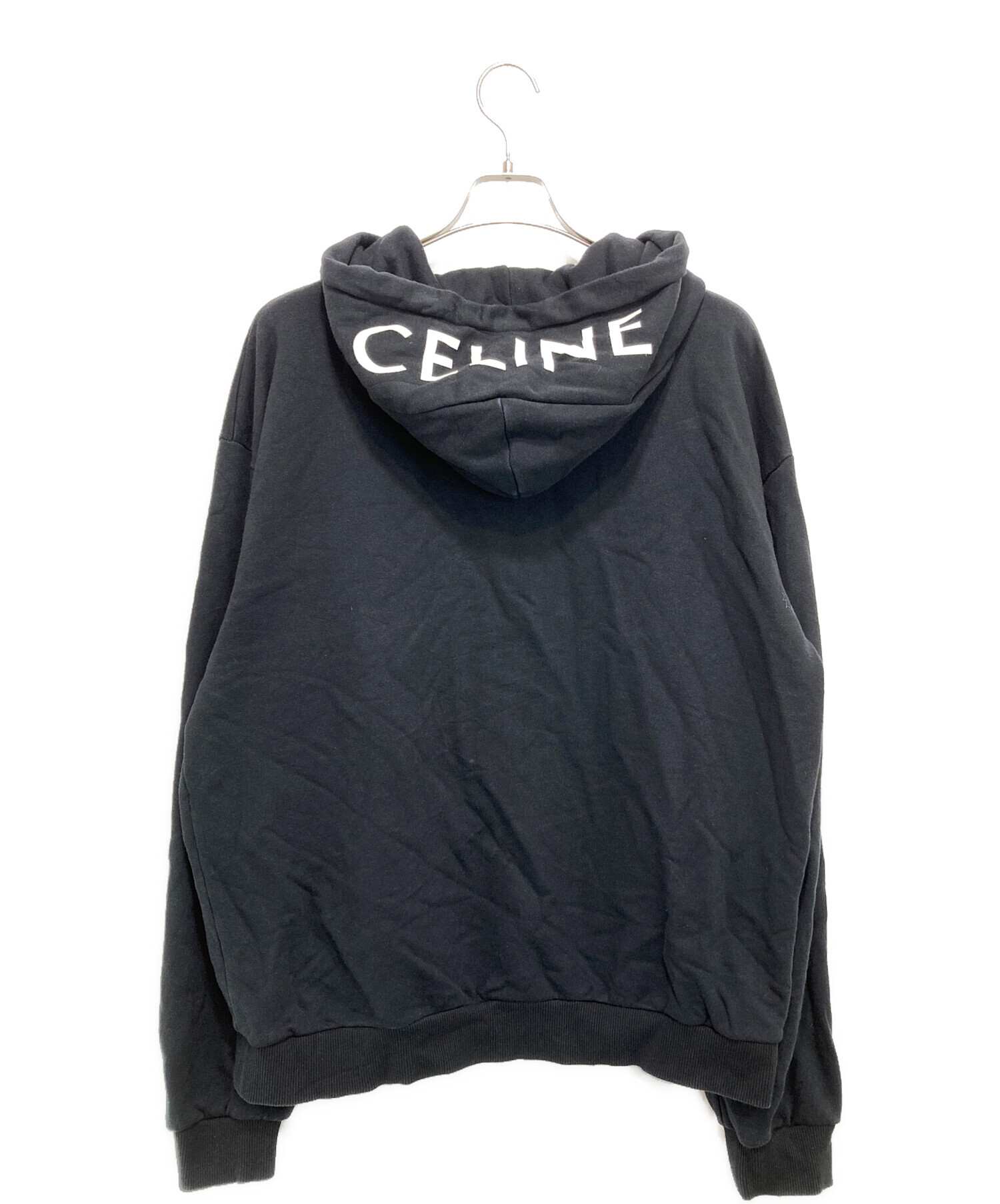 中古・古着通販】CELINE (セリーヌ) ジップアップパーカー ブラック
