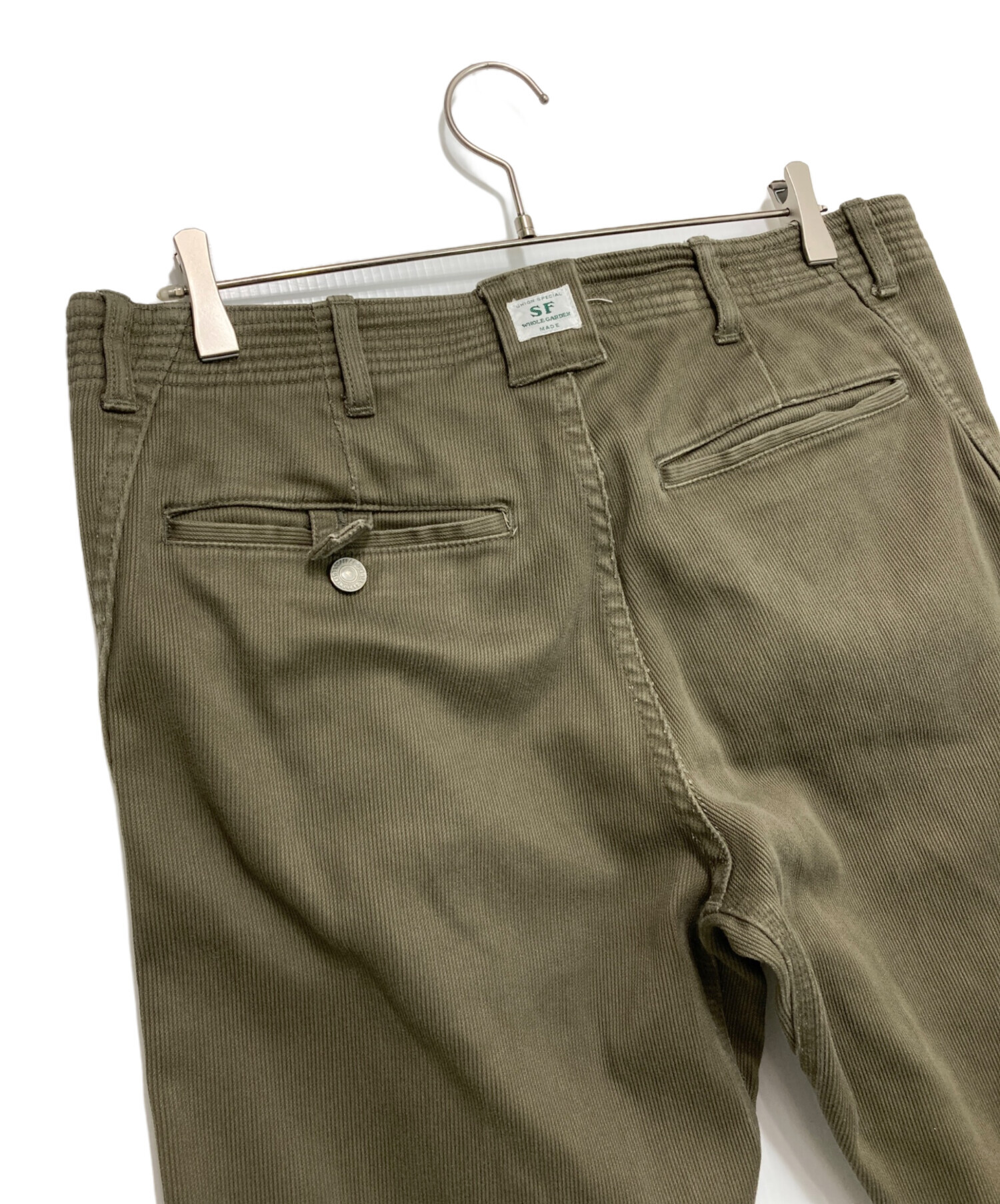 中古・古着通販】SASSAFRAS (ササフラス) コーデュロイパンツ オリーブ