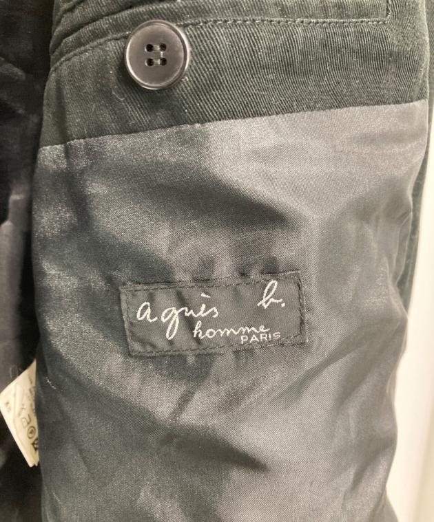 フランス製 agnes b. homme スタンドカラー ジャケット　ブラウン 90s French agnes b. HOMME calf leather brown co