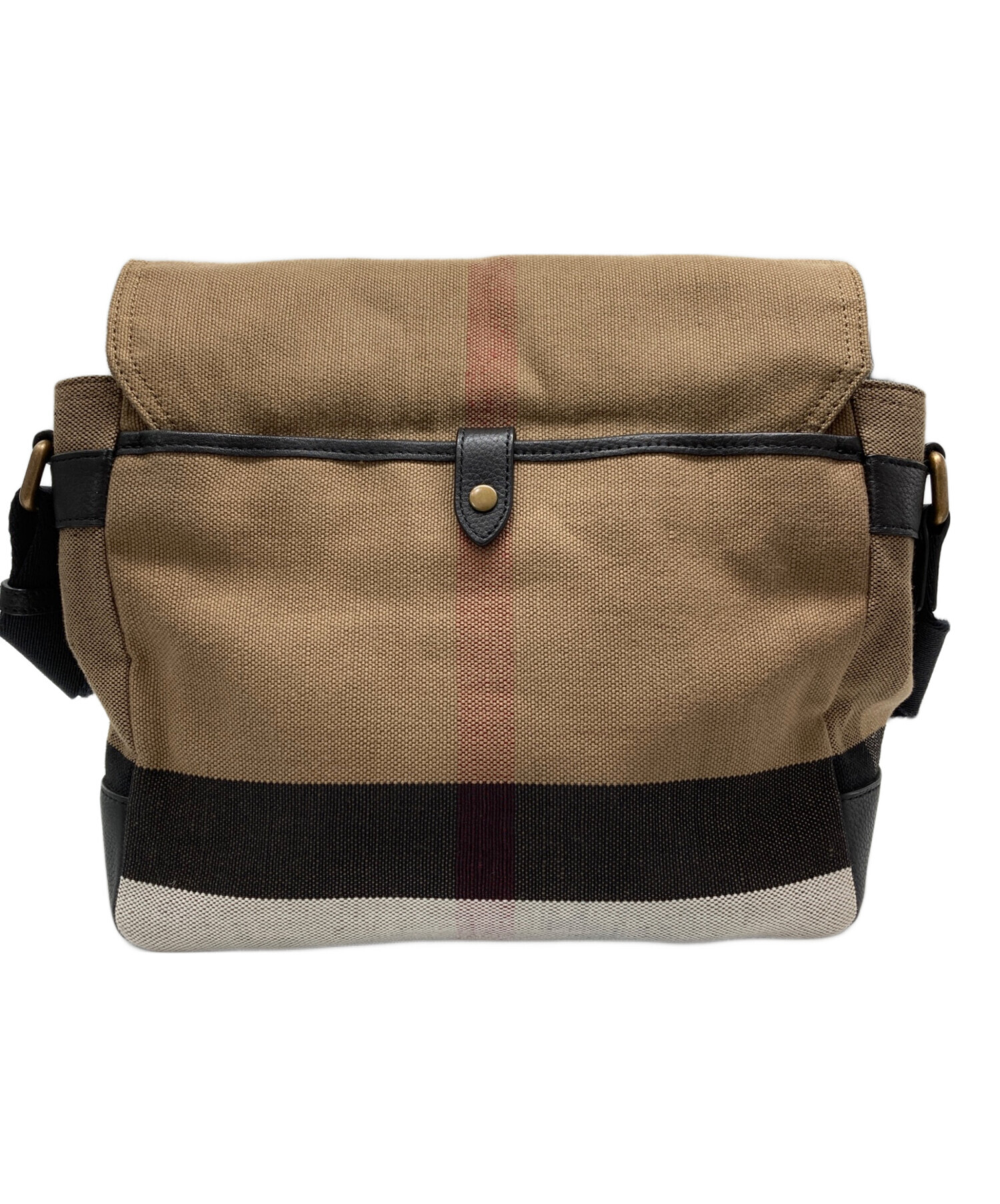バーバリー メガチェック レザー ショルダーバッグ 斜め掛け メッセンジャー 中古・古着通販】BURBERRY (バーバリー) メガチェック メッセンジャー