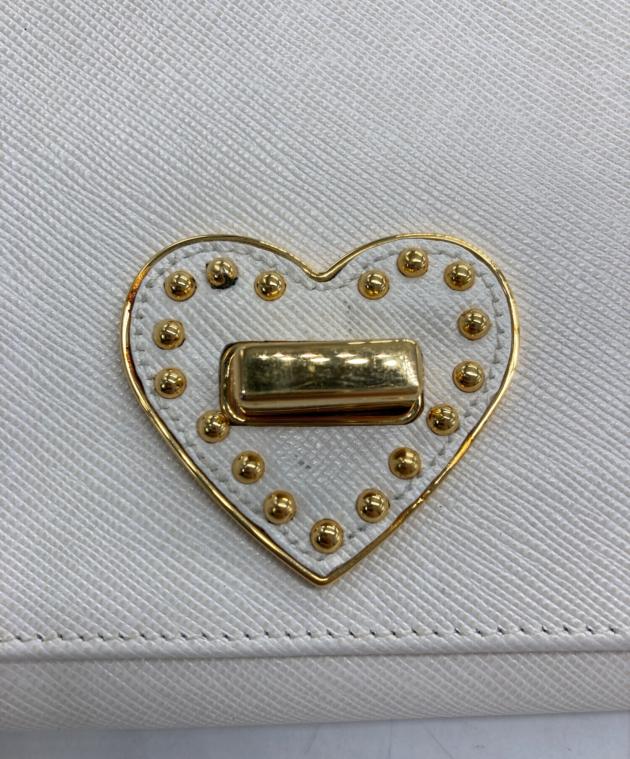 中古・古着通販】PRADA (プラダ) SAFFIANO HEART 長財布 BIANCO