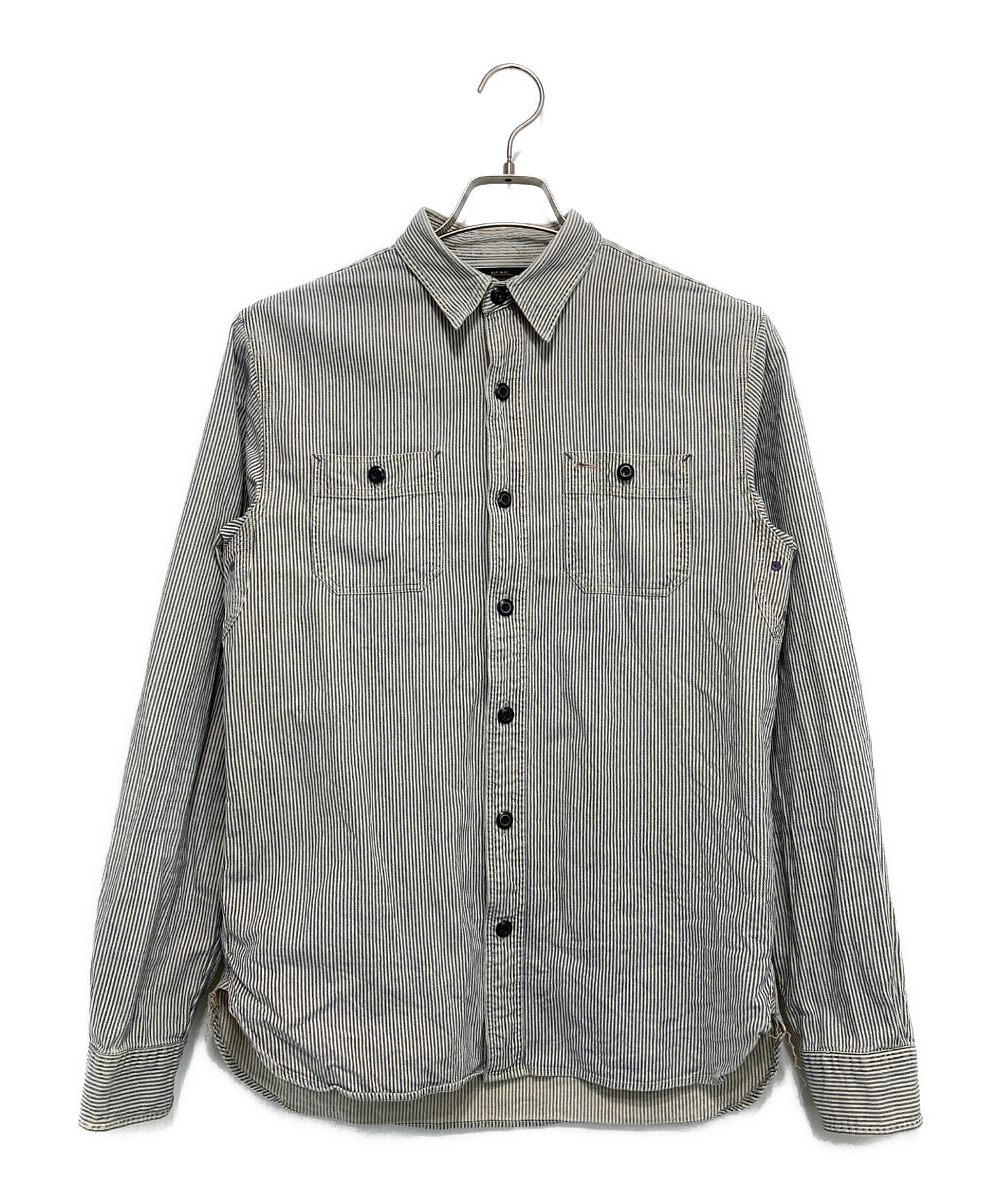 中古・古着通販】RRL (ダブルアールエル) ストライプシャツ インディゴ