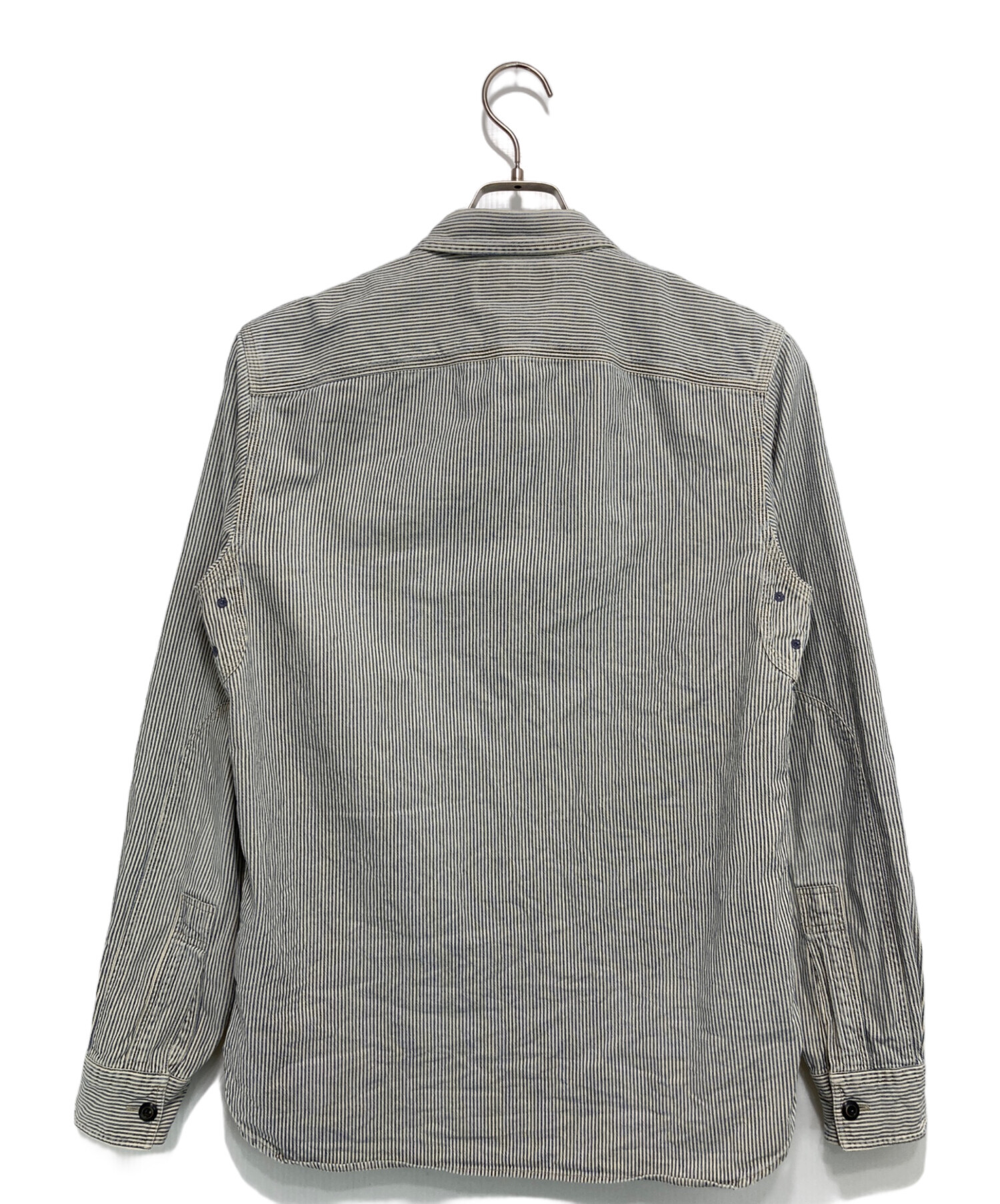 中古・古着通販】RRL (ダブルアールエル) ストライプシャツ インディゴ 中古・古着通販】RRL (ダブルアールエル) ストライプシャツ インディゴ