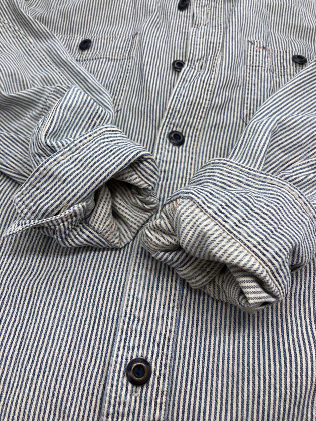 中古・古着通販】RRL (ダブルアールエル) ストライプシャツ インディゴ 中古・古着通販】RRL (ダブルアールエル) ストライプシャツ インディゴ